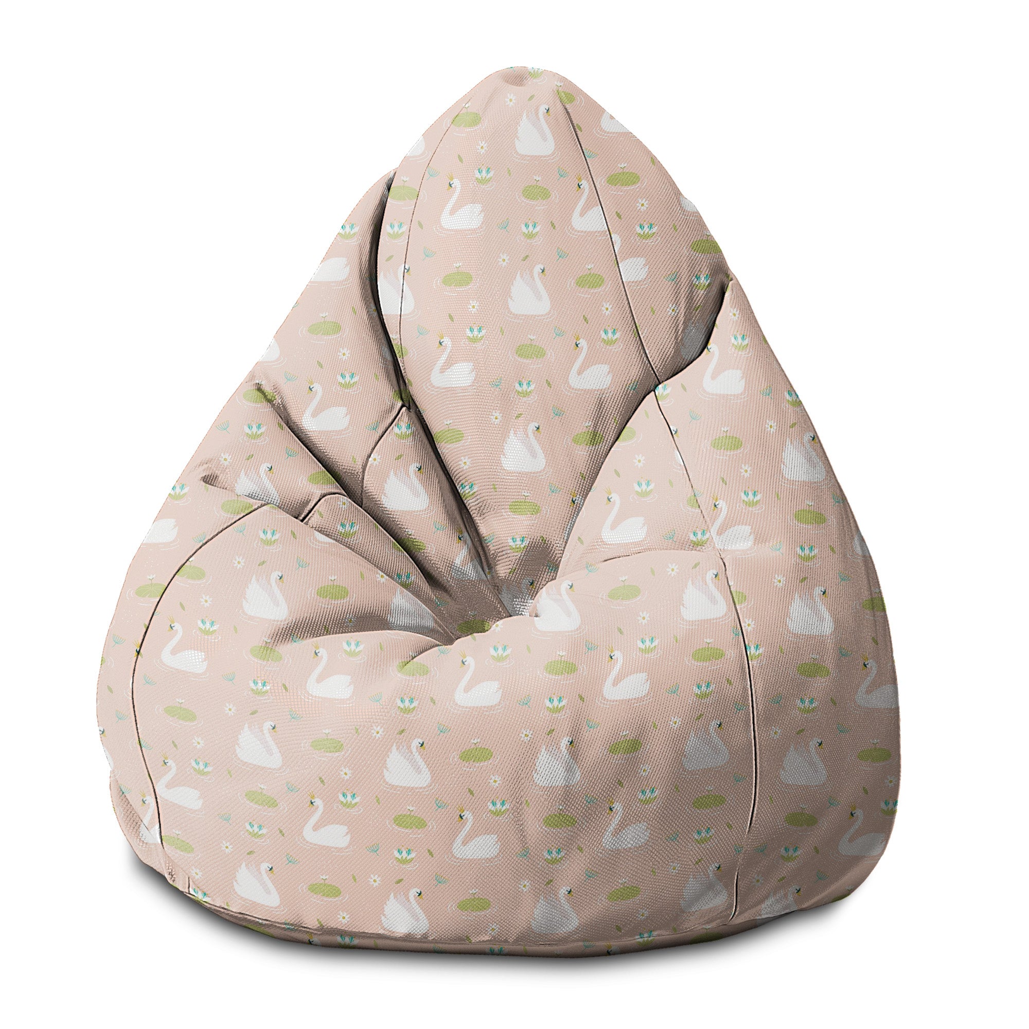 Pearshape Pouf Elegant Swans