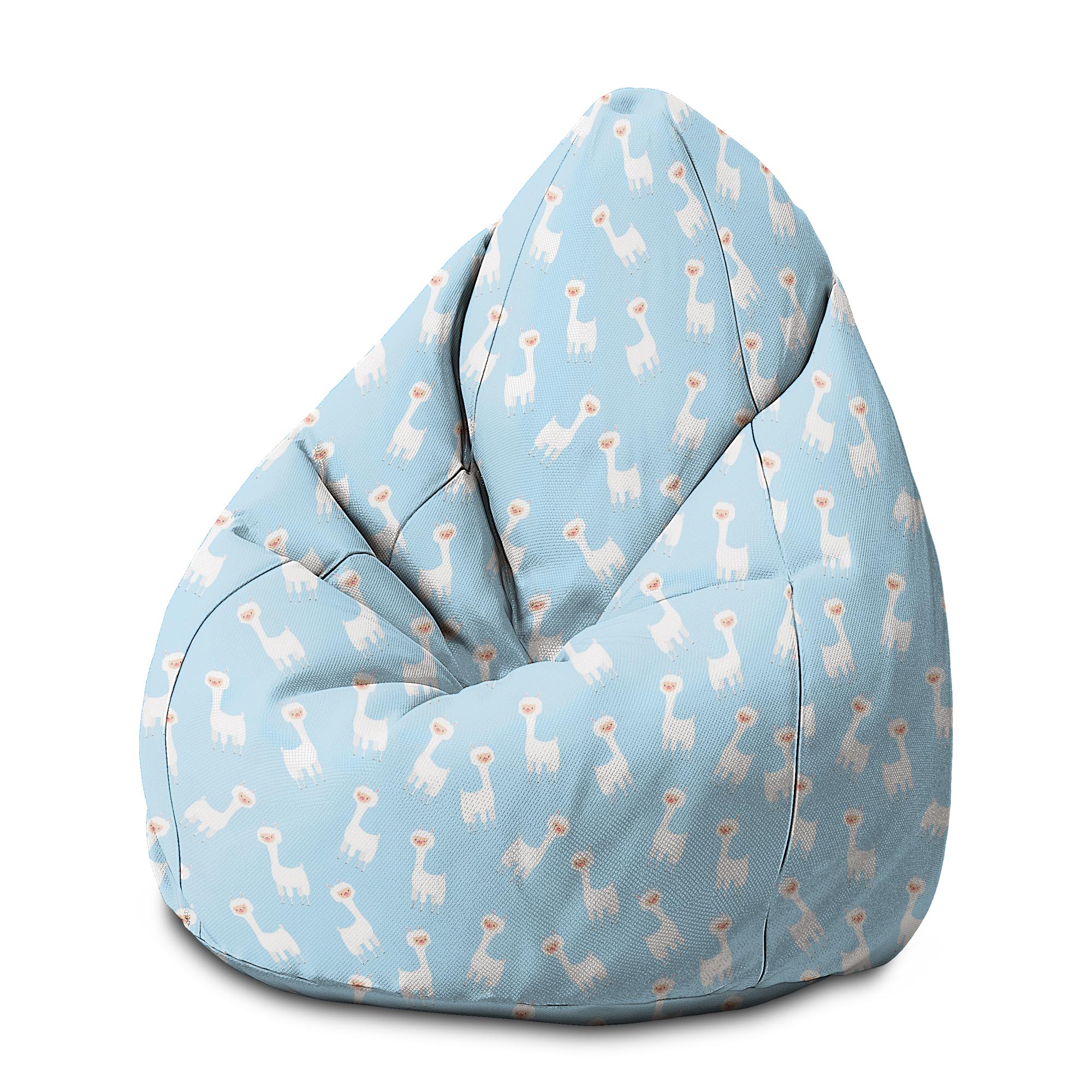 Sitzsack Birnenform Lama Blau-M-Oxford