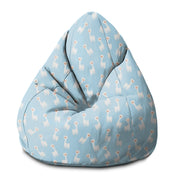 Sitzsack Birnenform Lama Blau-S-Samt