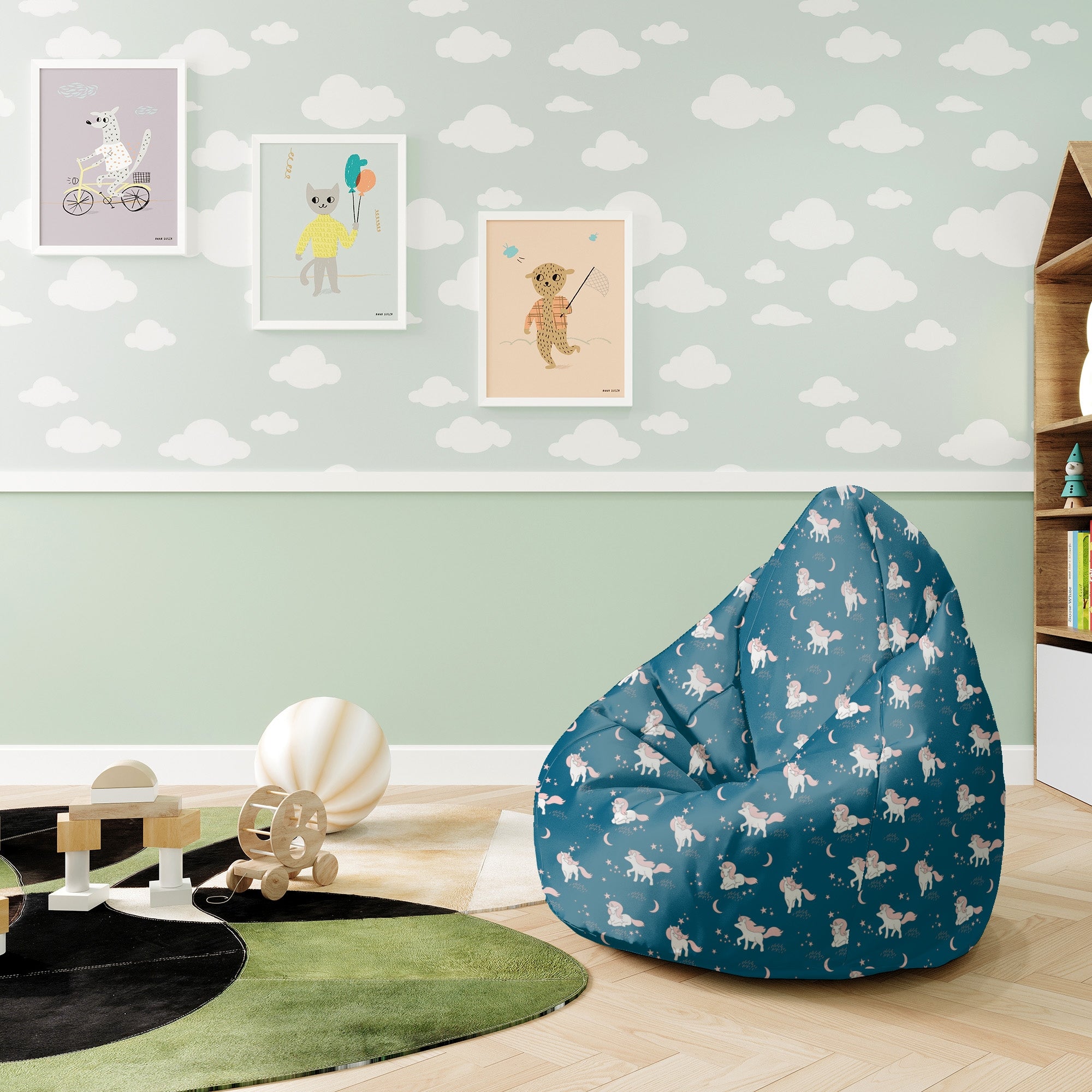 Puf Pearshape Magical Pink Unicorn-S-Oxford