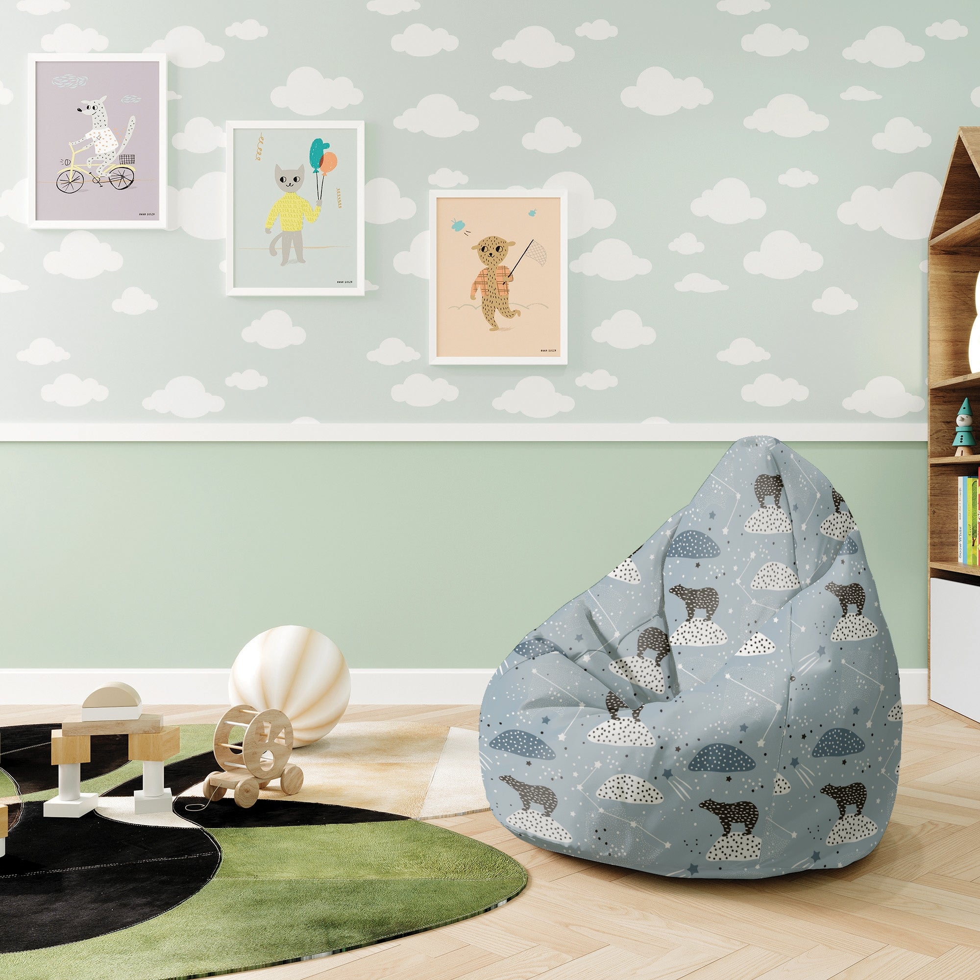 Pearshape Pouf Polar Bear