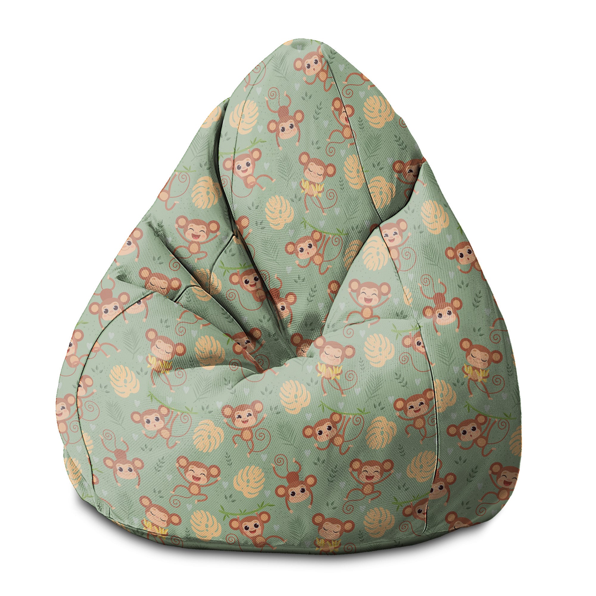 Puf Pearshape Monkey on Jungle-S-Velvet