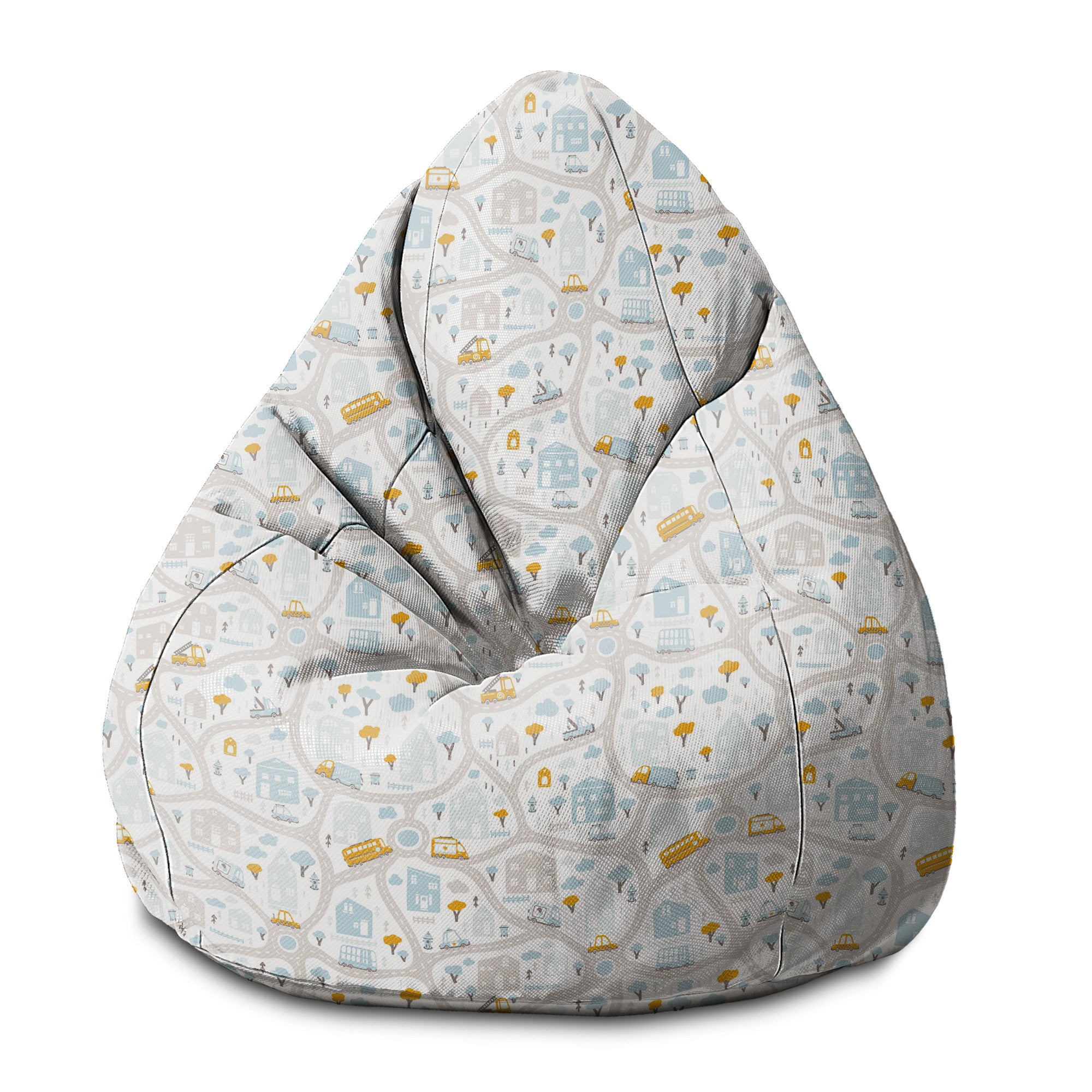 Pearshape Pouf On the Road-S-Velvet