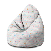 Pearshape Pouf Pastel Hearts-M-Velvet