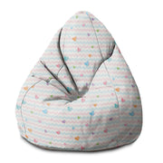 Pearshape Pouf Pastel Hearts