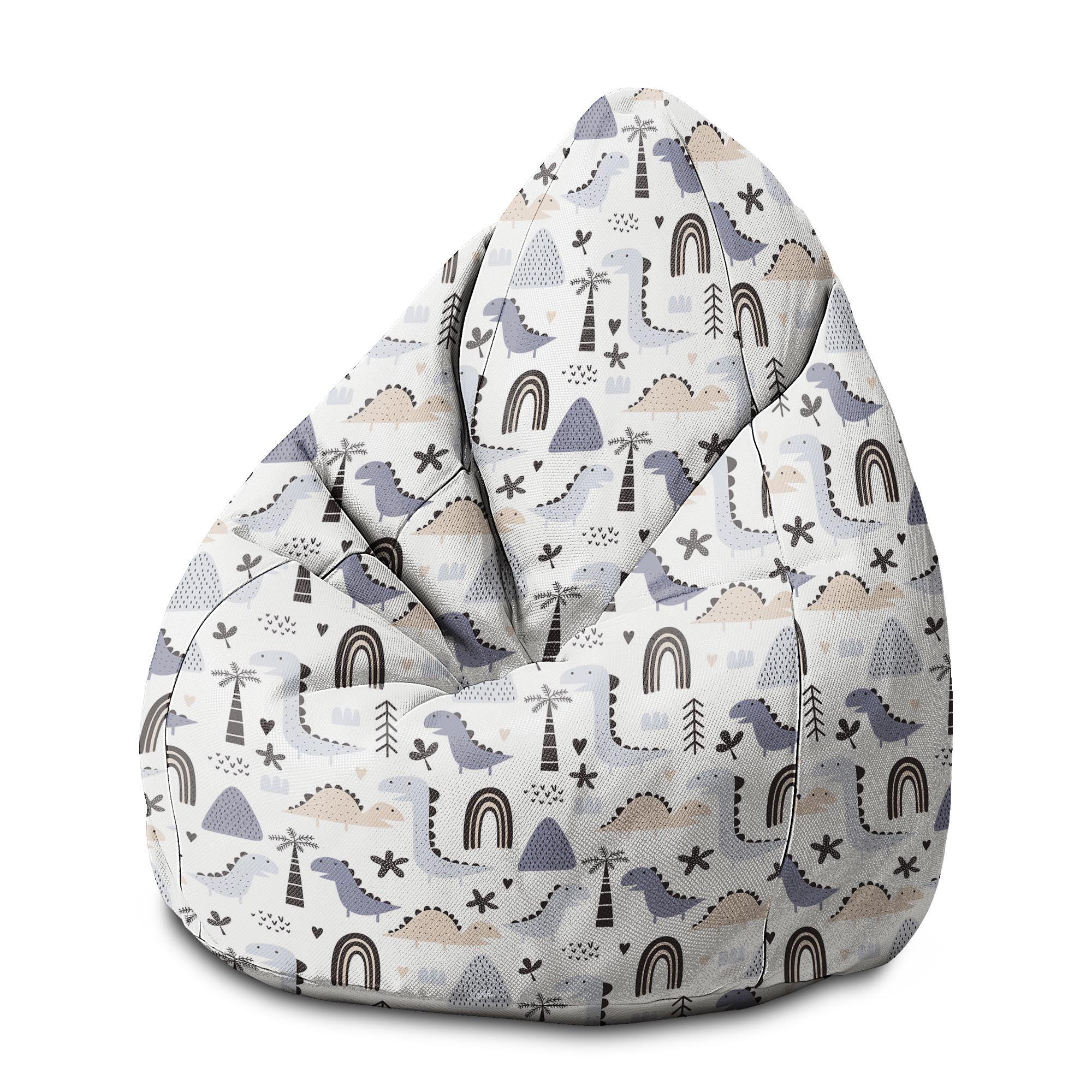 Pearshape Pouf Pastel Kids Dinosaur-M-Velvet
