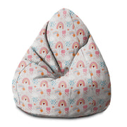 Pearshape Pouf Pink Rainbow-S-Velvet