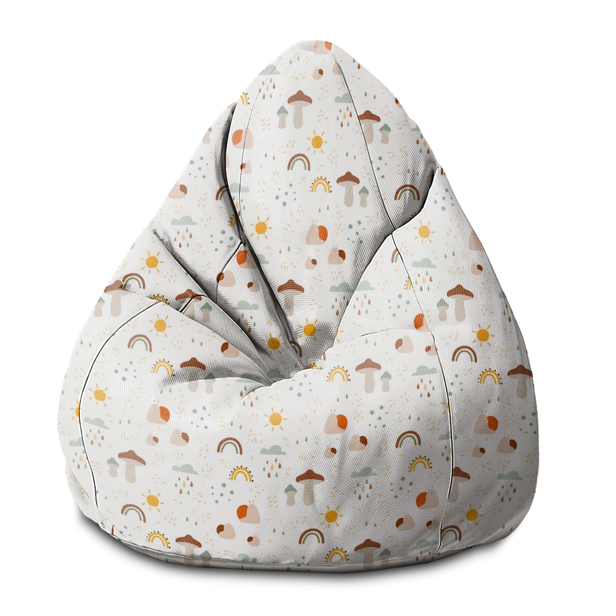 Pearshape Pouf Autumn Mushroom-S-Velvet