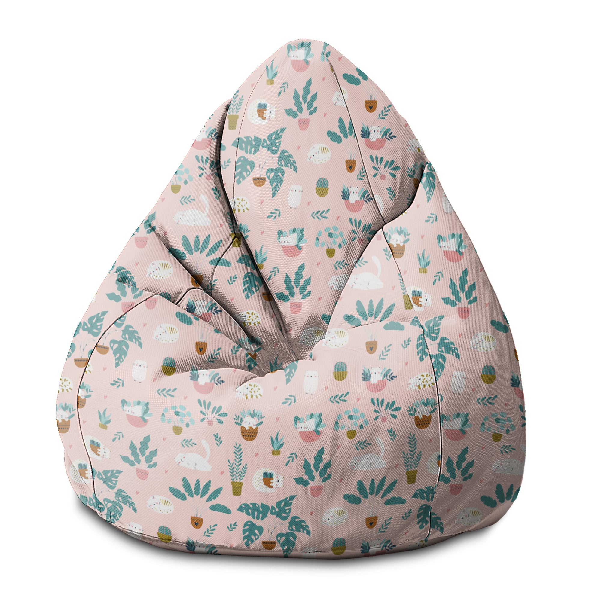Puf Pearshape Kočka a Rostliny