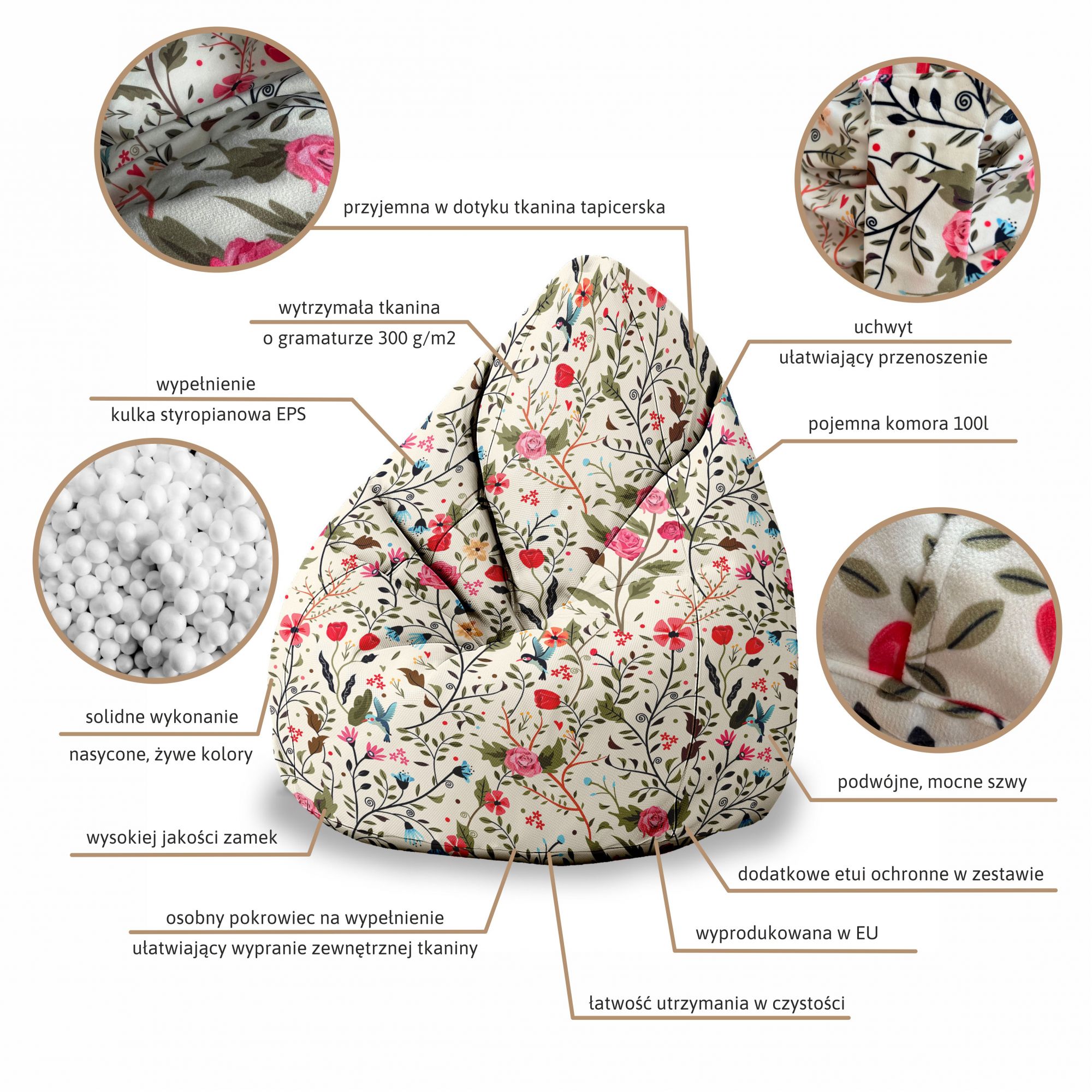 Pearshape Pouf Cartoon Dogs-S-Oxford