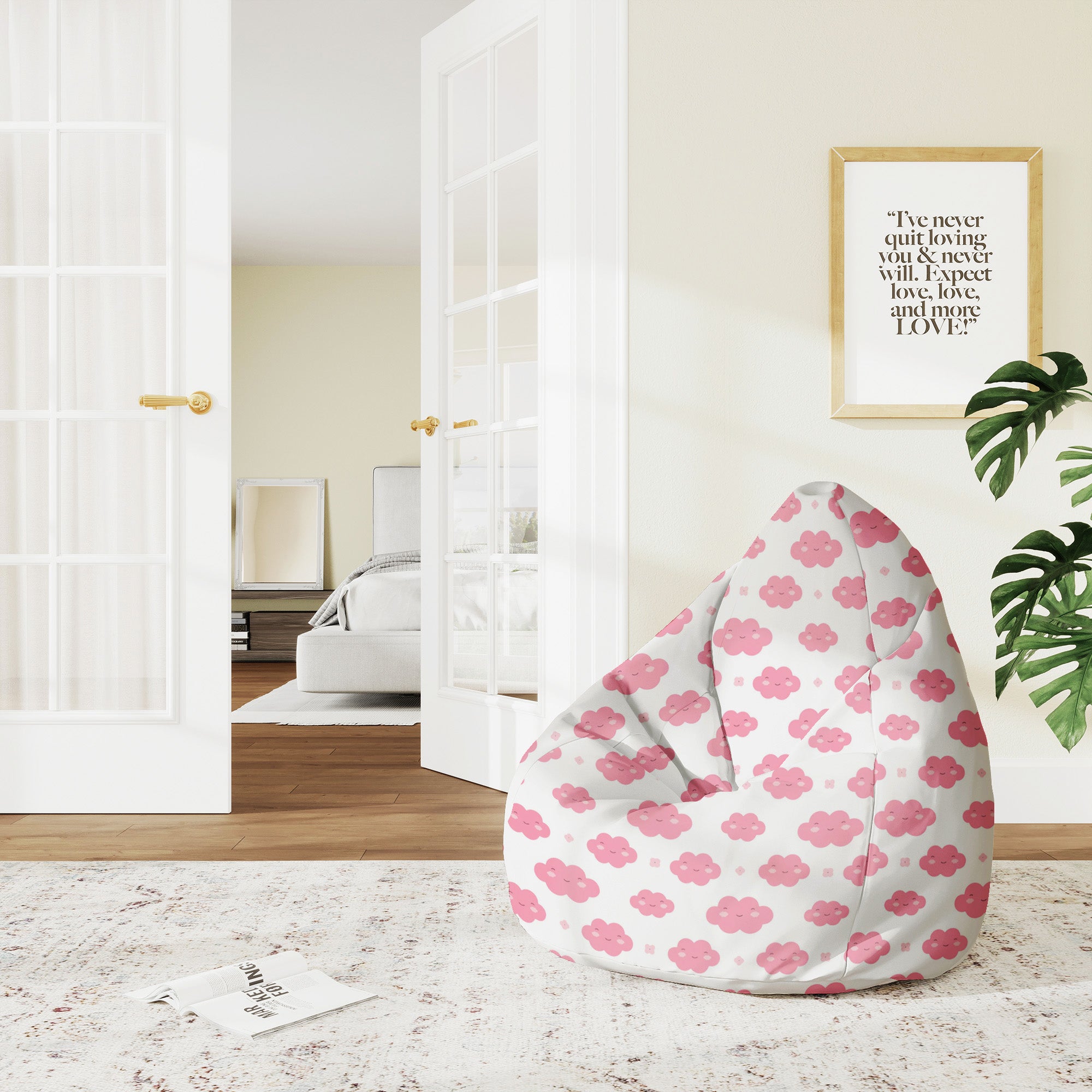 Pearshape Pouf Cloudy Sunny-M-Oxford