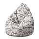 Sedací vak Pearshape Dinosaurs Footprints-S-Velvet