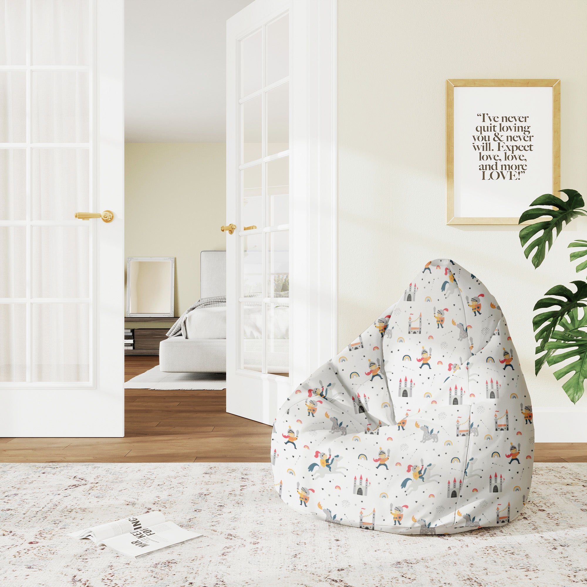 Pearshape Pouf Knight and Dragon-M-Oxford