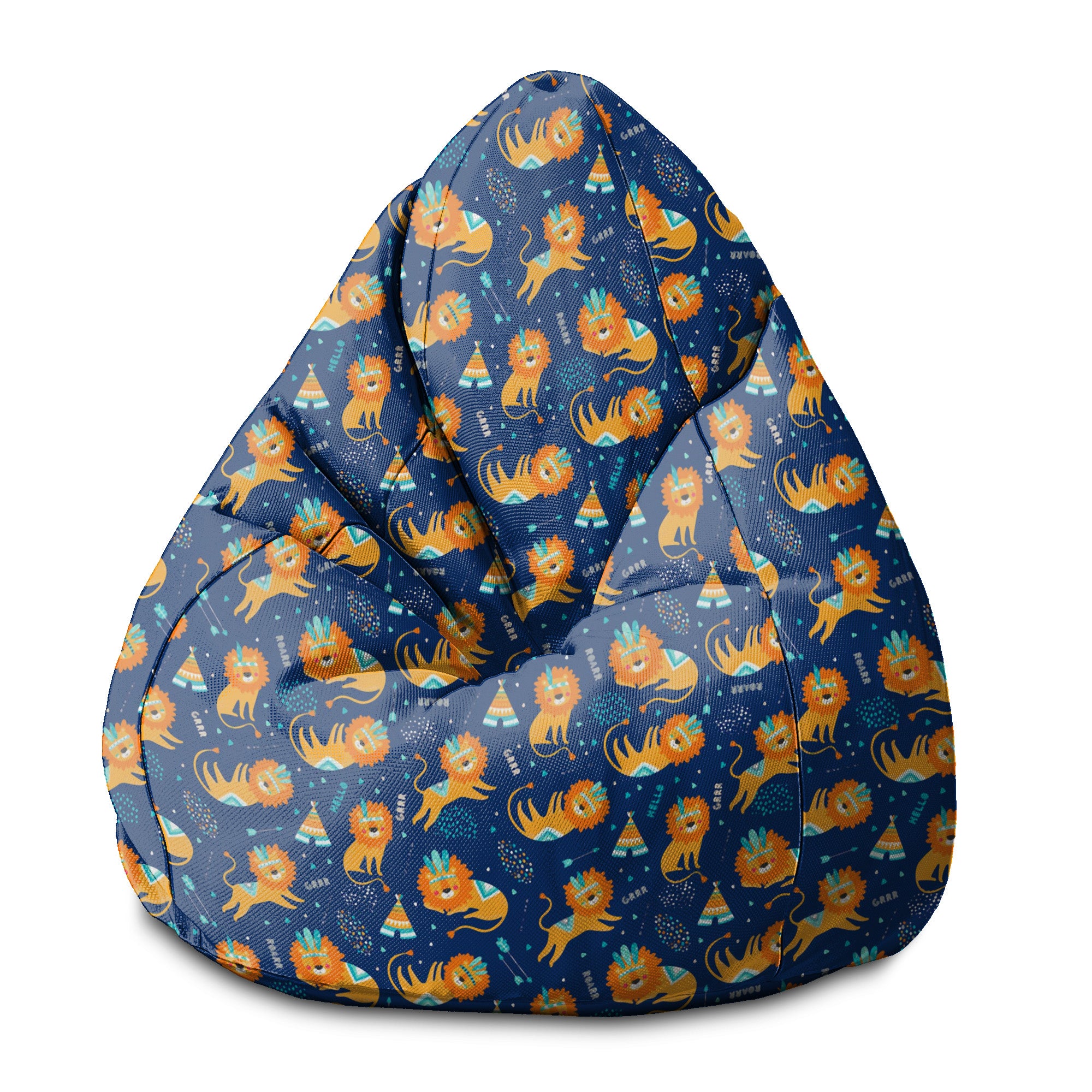 Pearshape Pouf Lions Roar