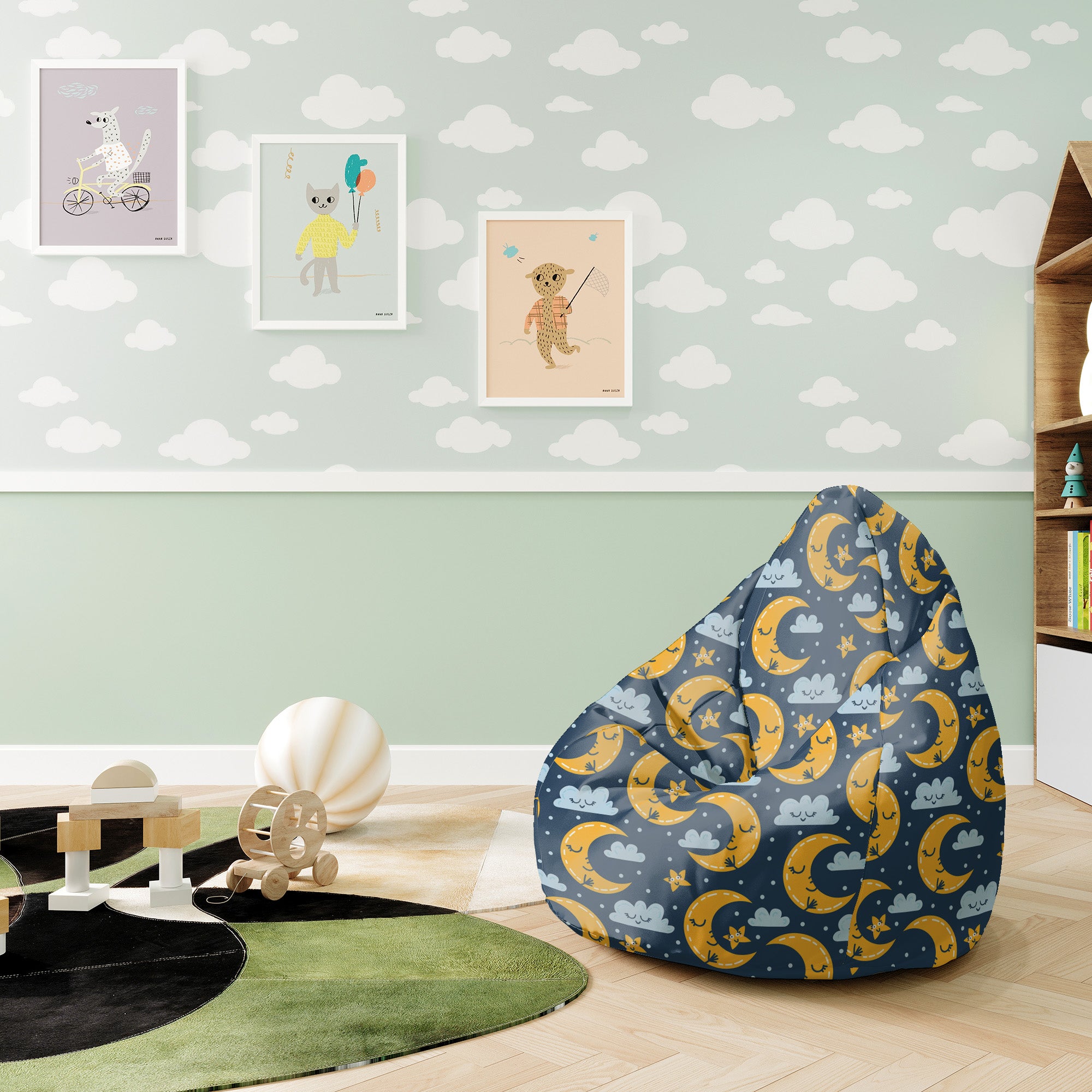 Pearshape Pouf Night Sky