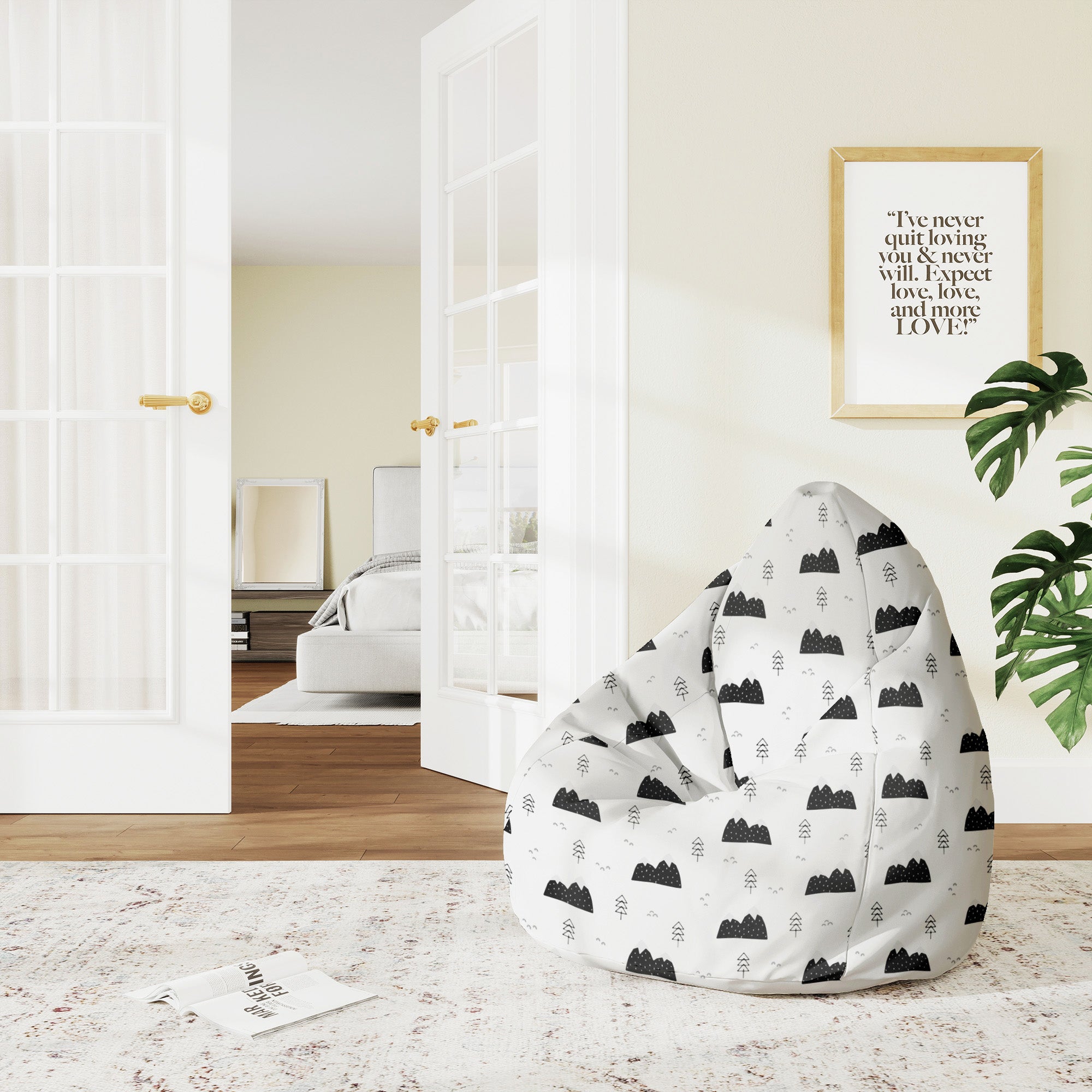 Puf Pearshape Scandi Mountains-M-Velvet