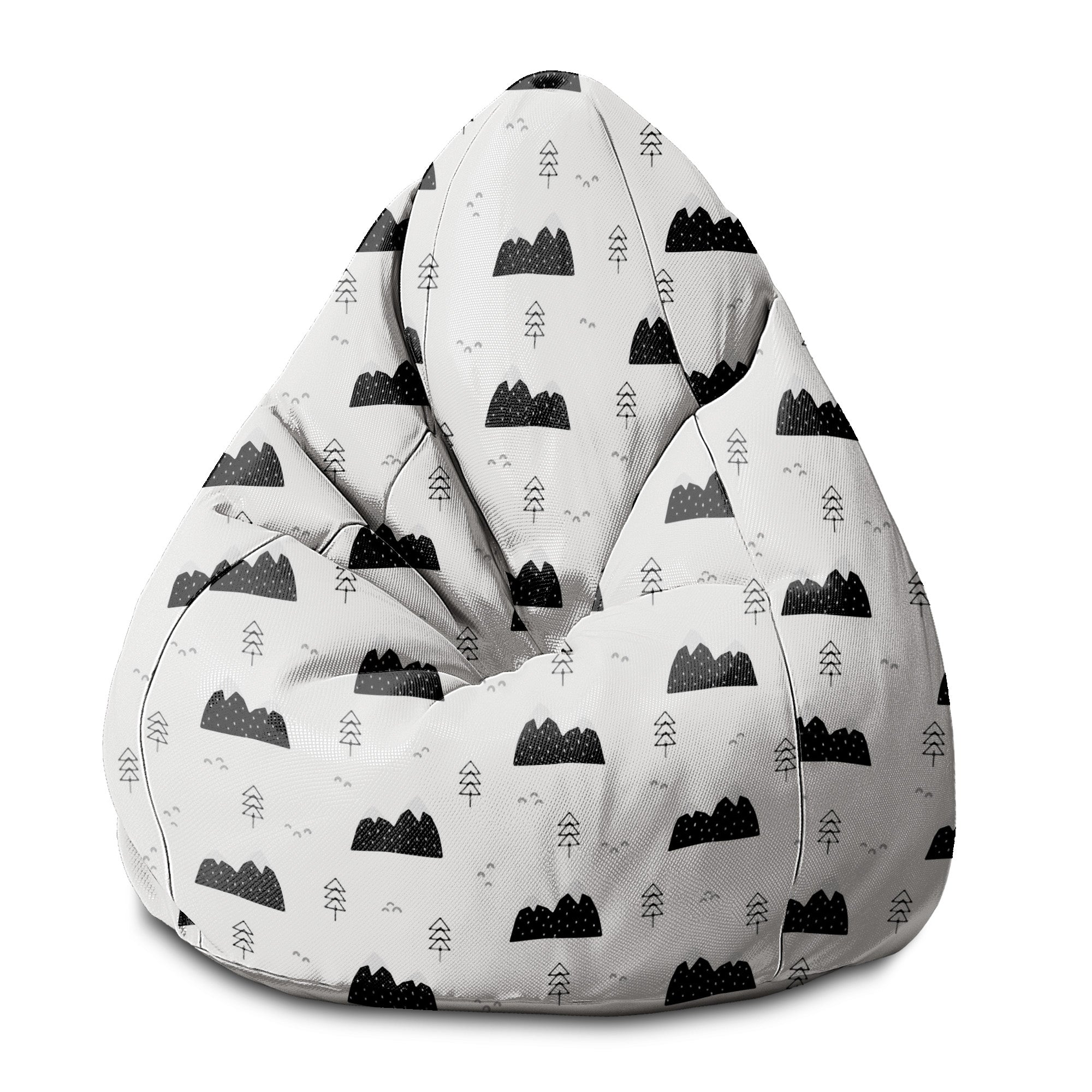Pearshape Pouf Scandi Mountains-S-Velvet