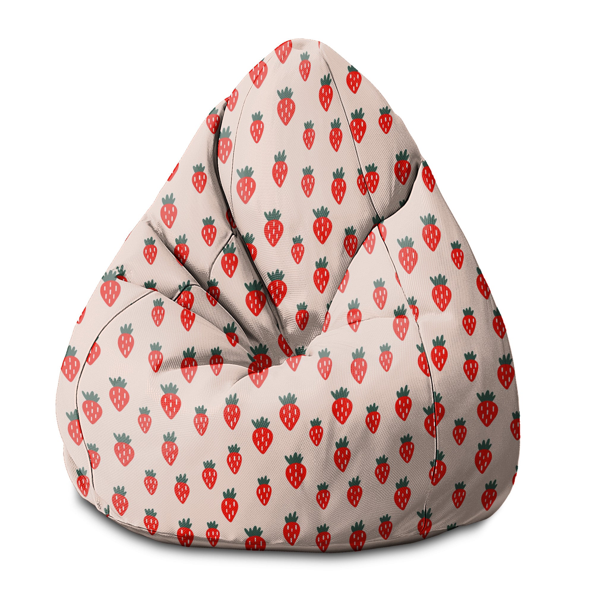 Pearshape Strawberry Jam Pouf-S-Velvet