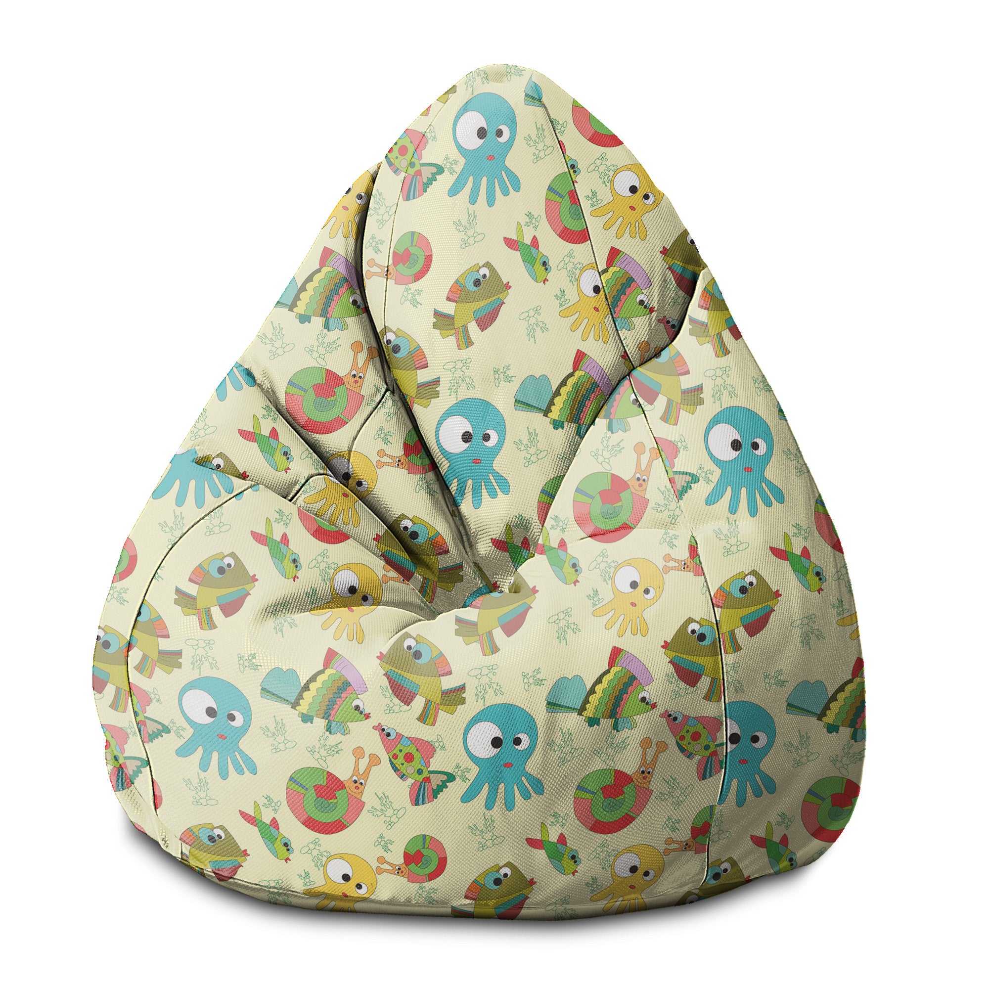 Pearshape Funny Sea Animals Pouf-S-Oxford