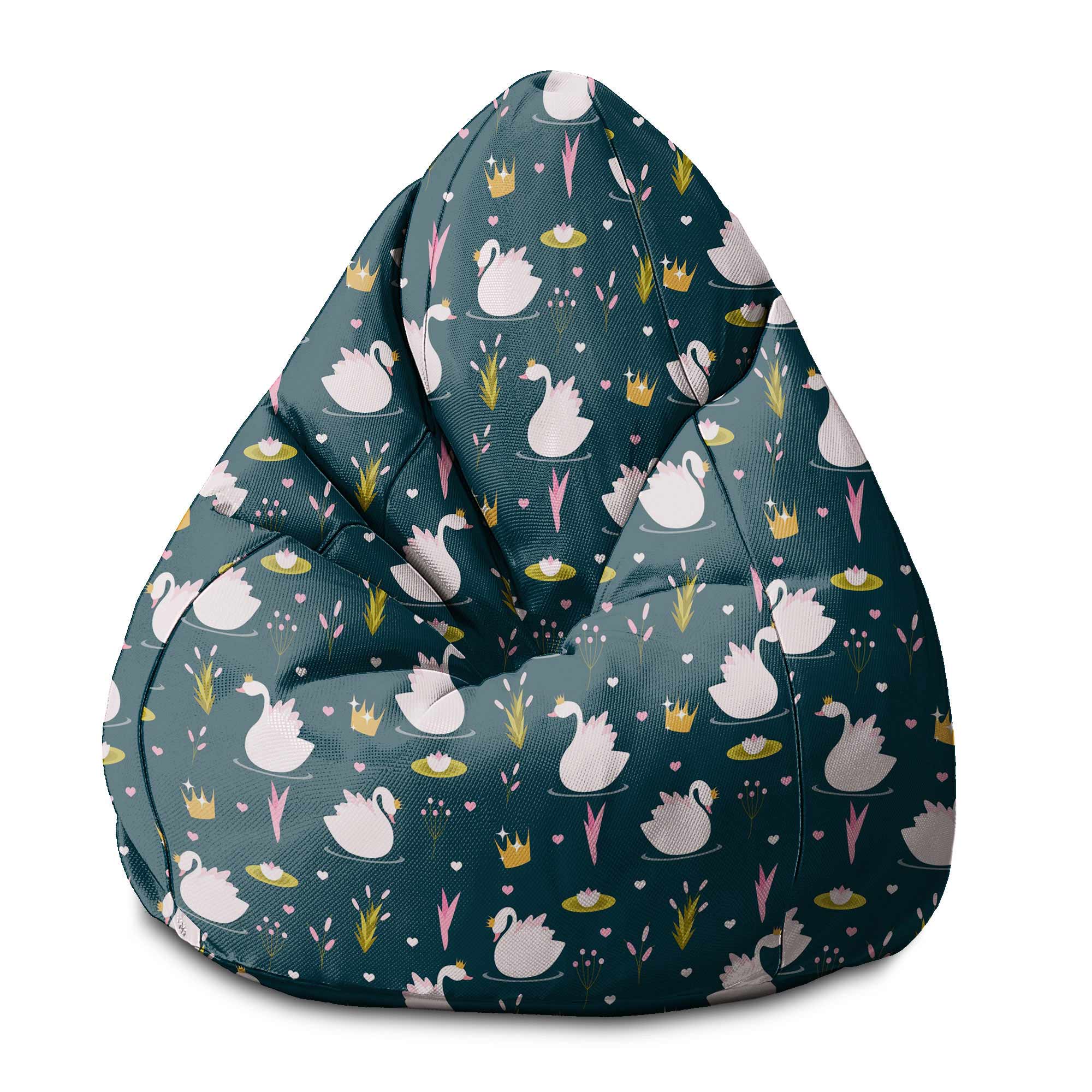 Sedací vak Pearshape Labutie jazero-S-Oxford