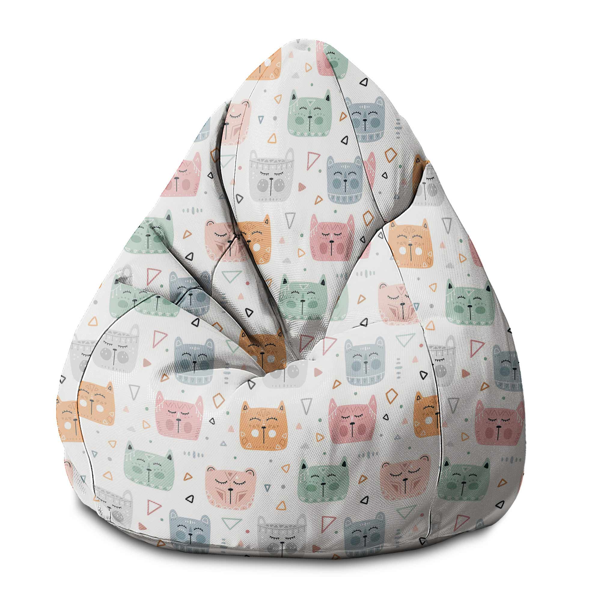 Sedací vak Pearshape Sleepy Cats