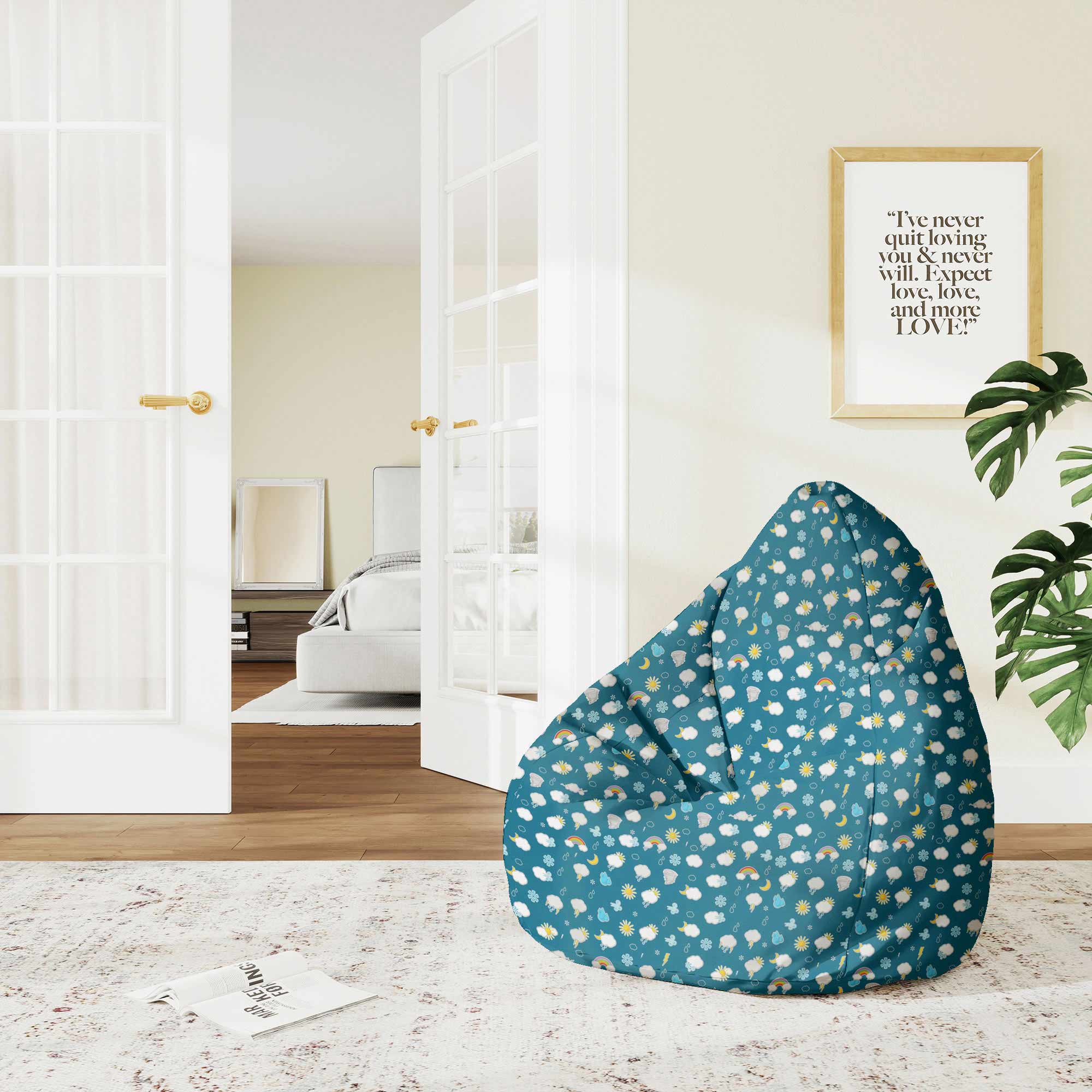 Pearshape Beanbag Rainy Weather-M-Velvet