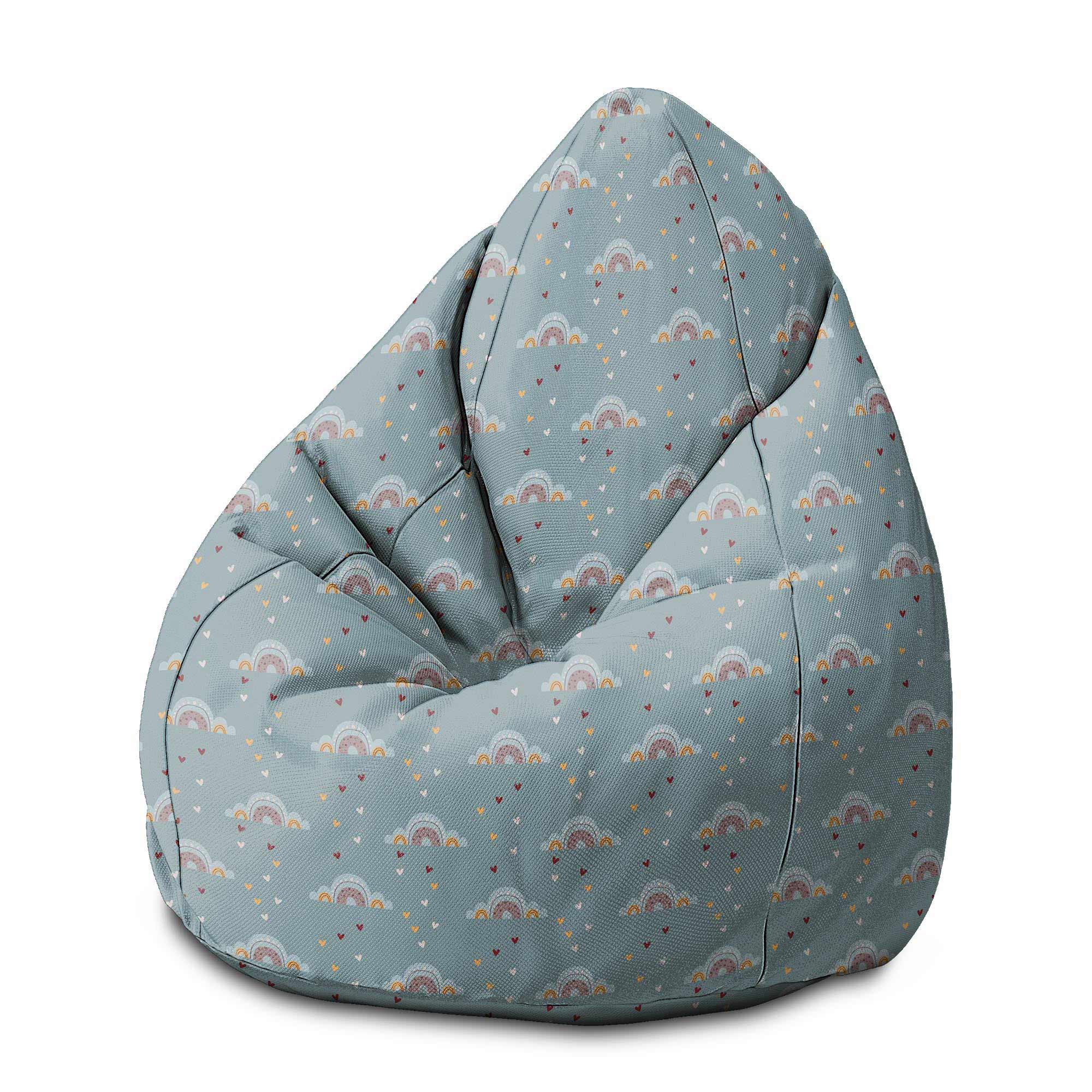 Sedací vak Pearshape Rainbow a Hearts-M-Oxford