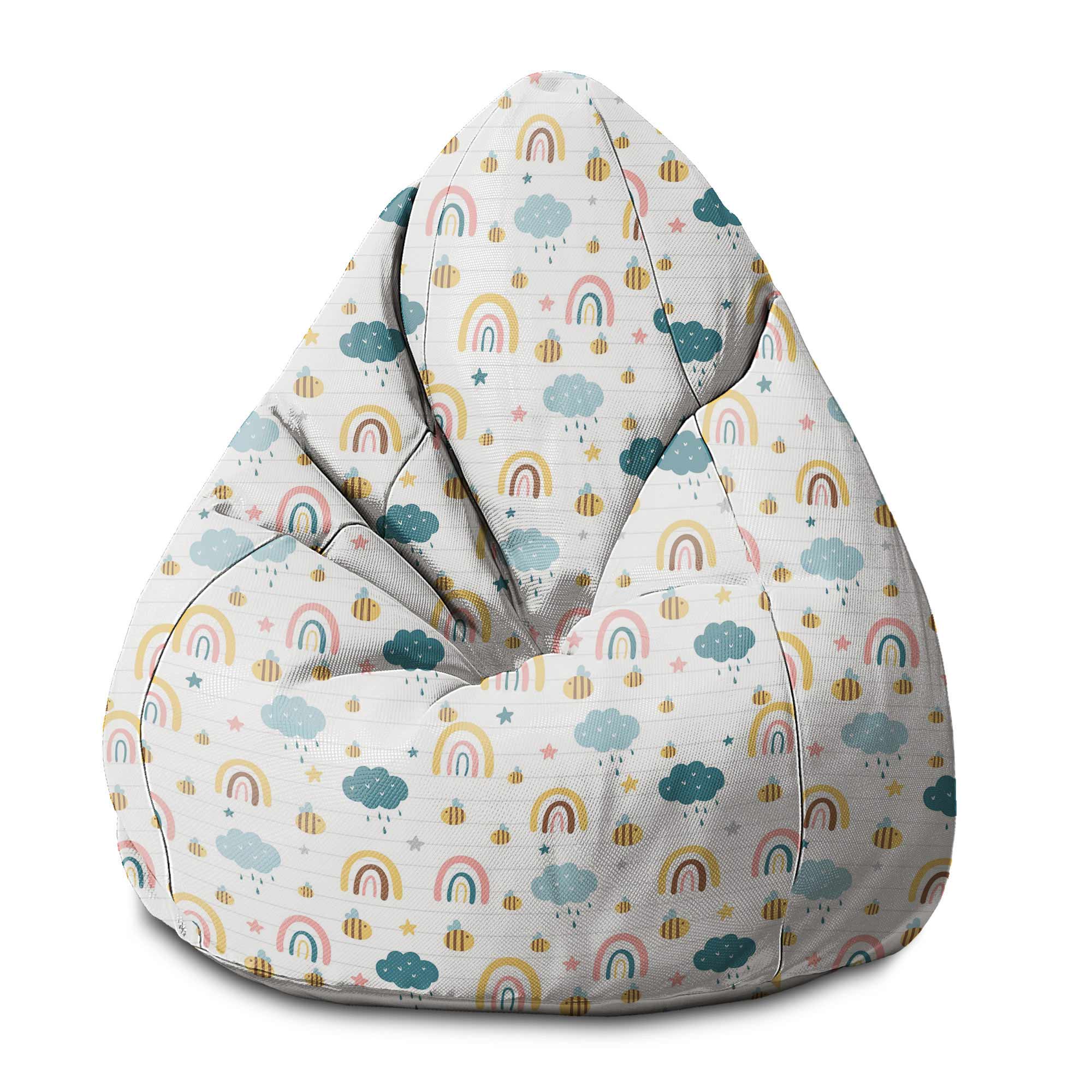 Sedací vak Pearshape Rainbow a Bee-S-Oxford
