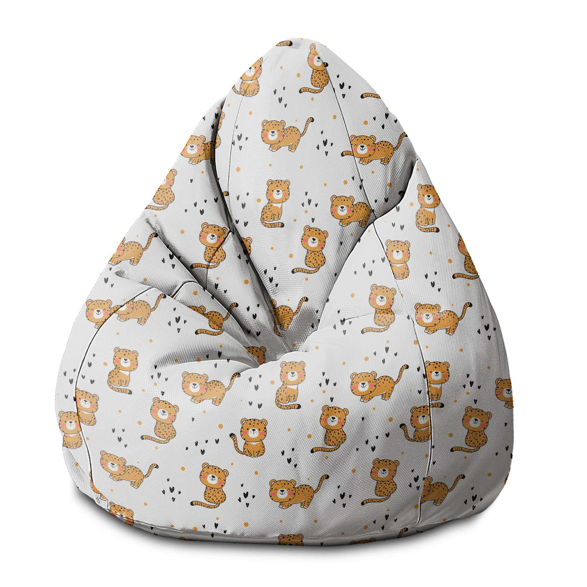 Sedací vak Pearshape Baby Tiger-S-Velvet