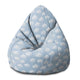 Pearshape Blue Clouds-S Oxford Pouf