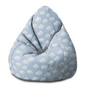 Pearshape Blue Clouds Pouf
