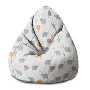 Pearshape Blue Elephant-S Oxford Pouf