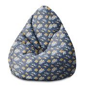 Pearshape Blue Planes-S Oxford Pouf