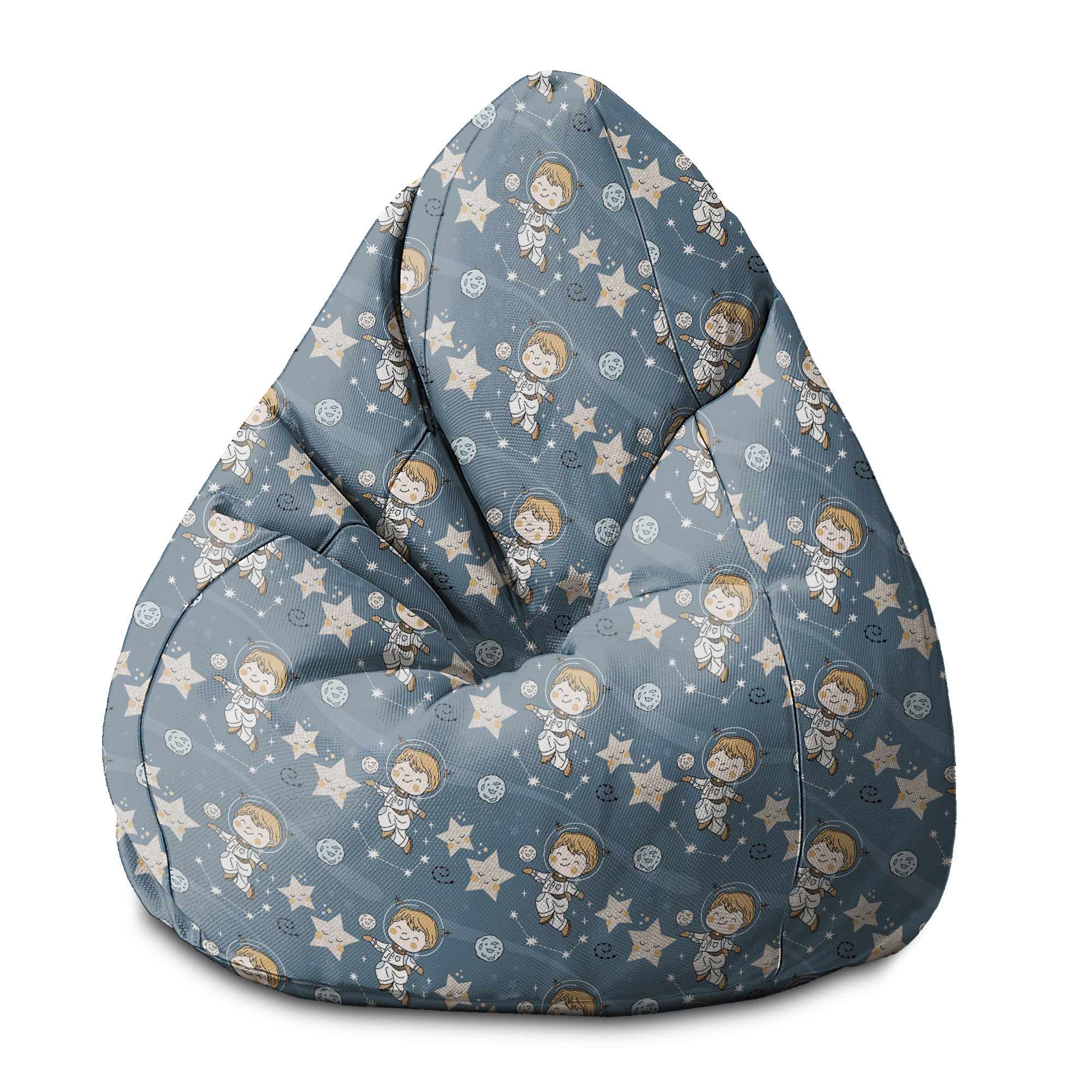 Pearshape Boy in Space-S Velvet Pouf