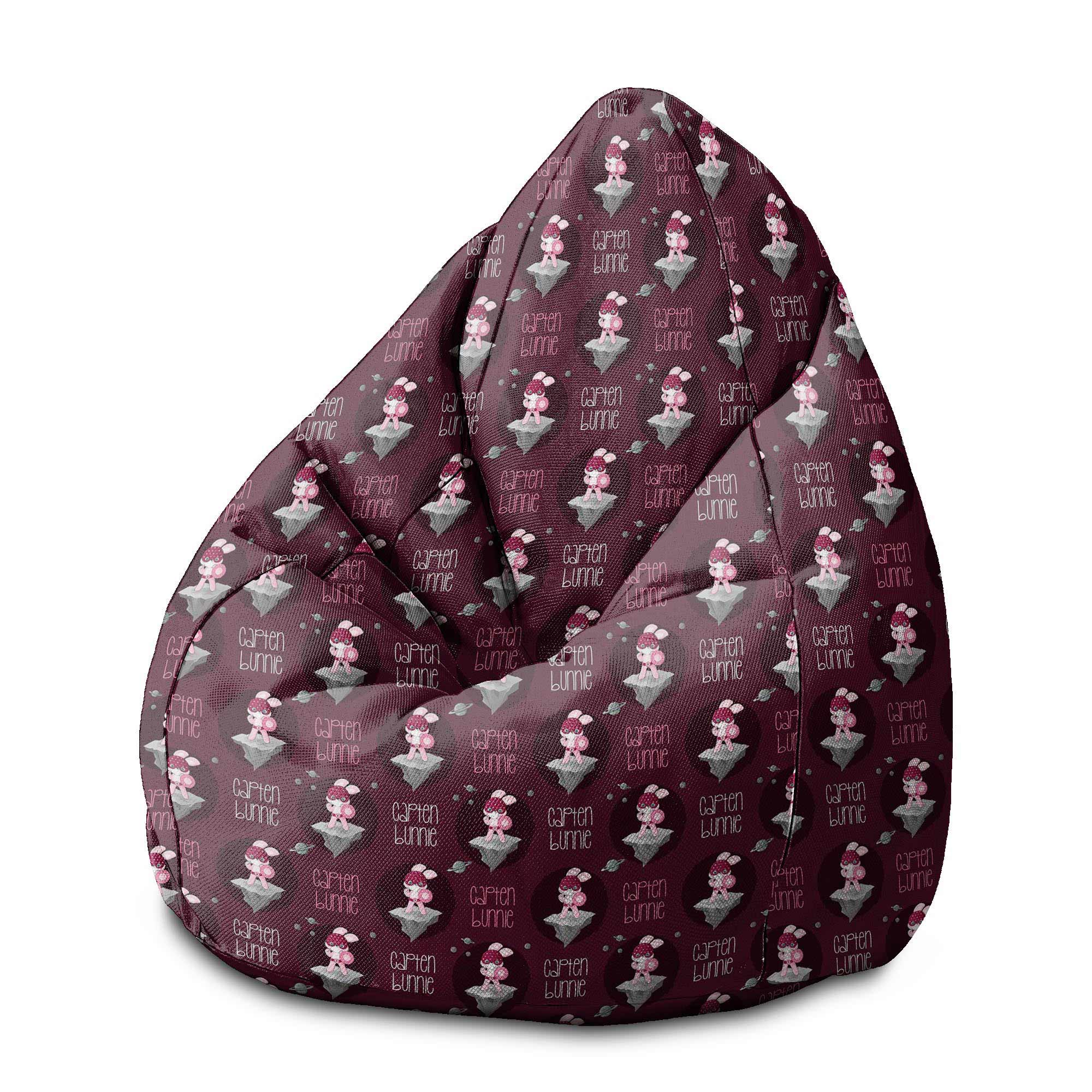 Pearshape Captain Bunny-M Velvet Pouf