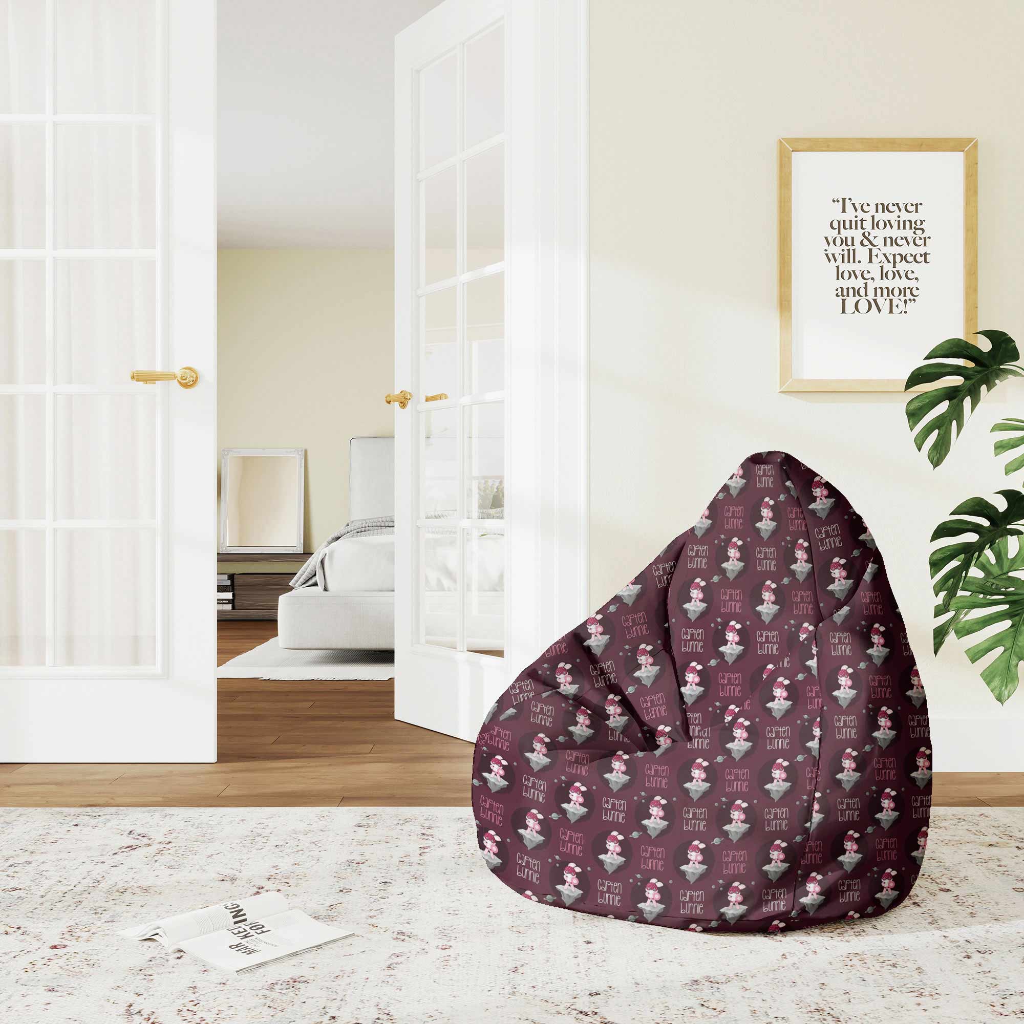 Pearshape Captain Bunny-M Oxford Pouf
