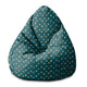 Pear-shaped Pouf Colorful Hearts-S-Velvet