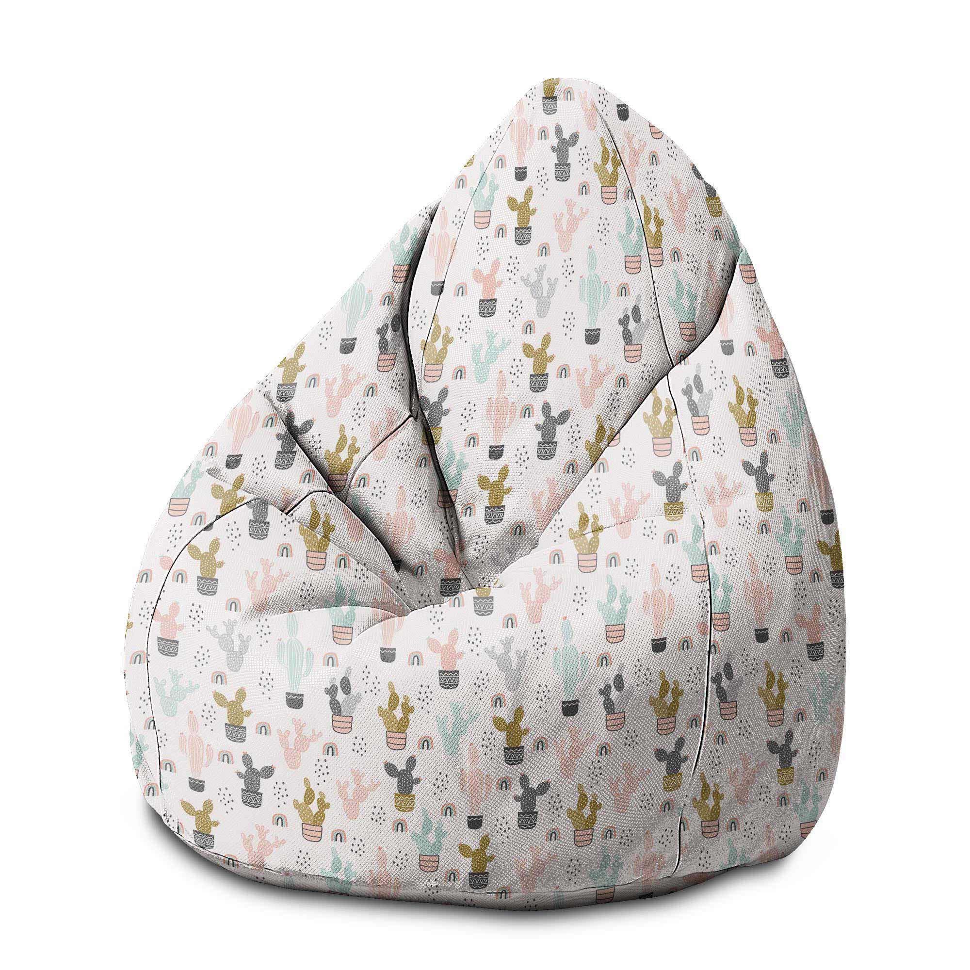 Pear-shaped Pouf Colorful Cactus-M-Oxford