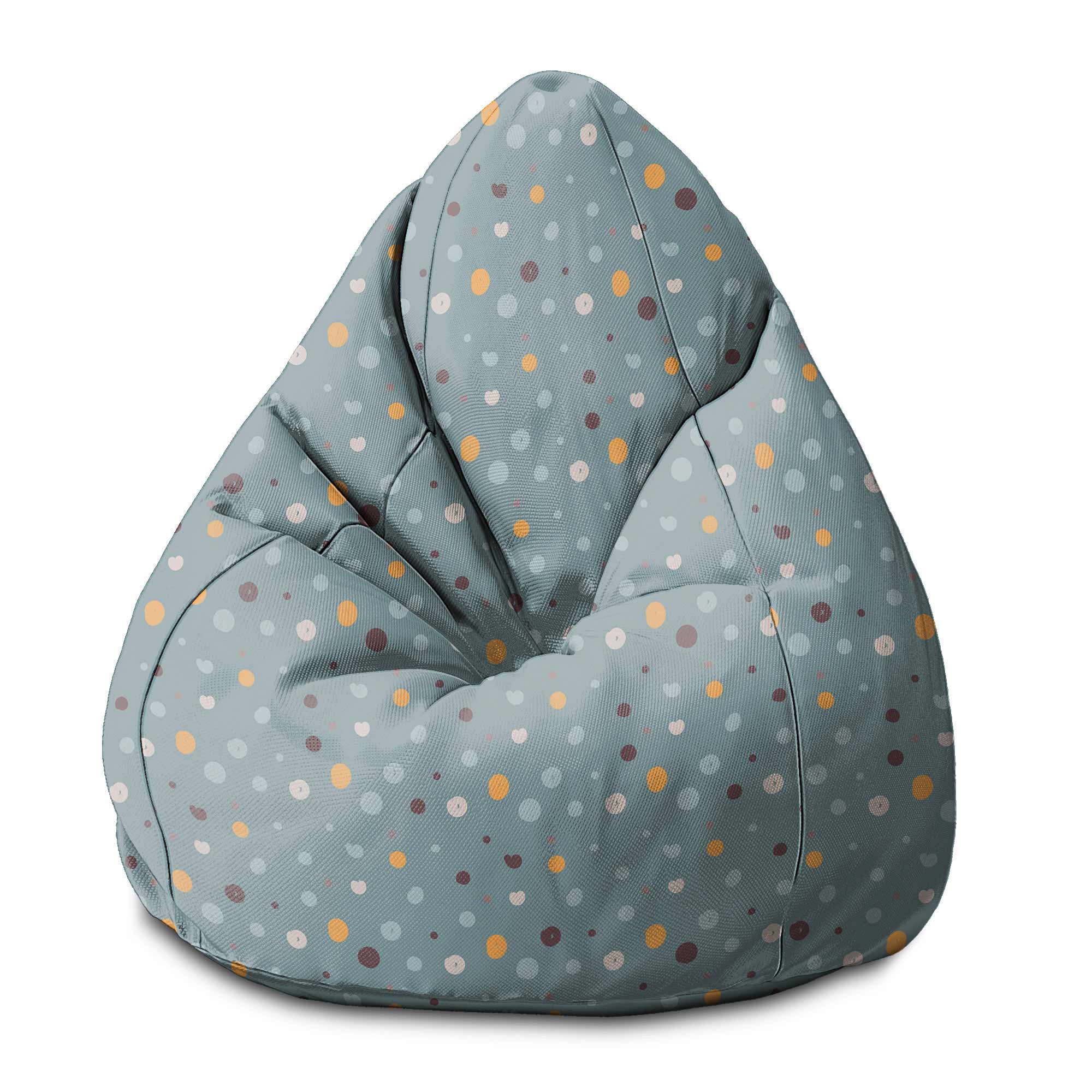Pear-shaped Pouf Colorful Dots-S-Oxford