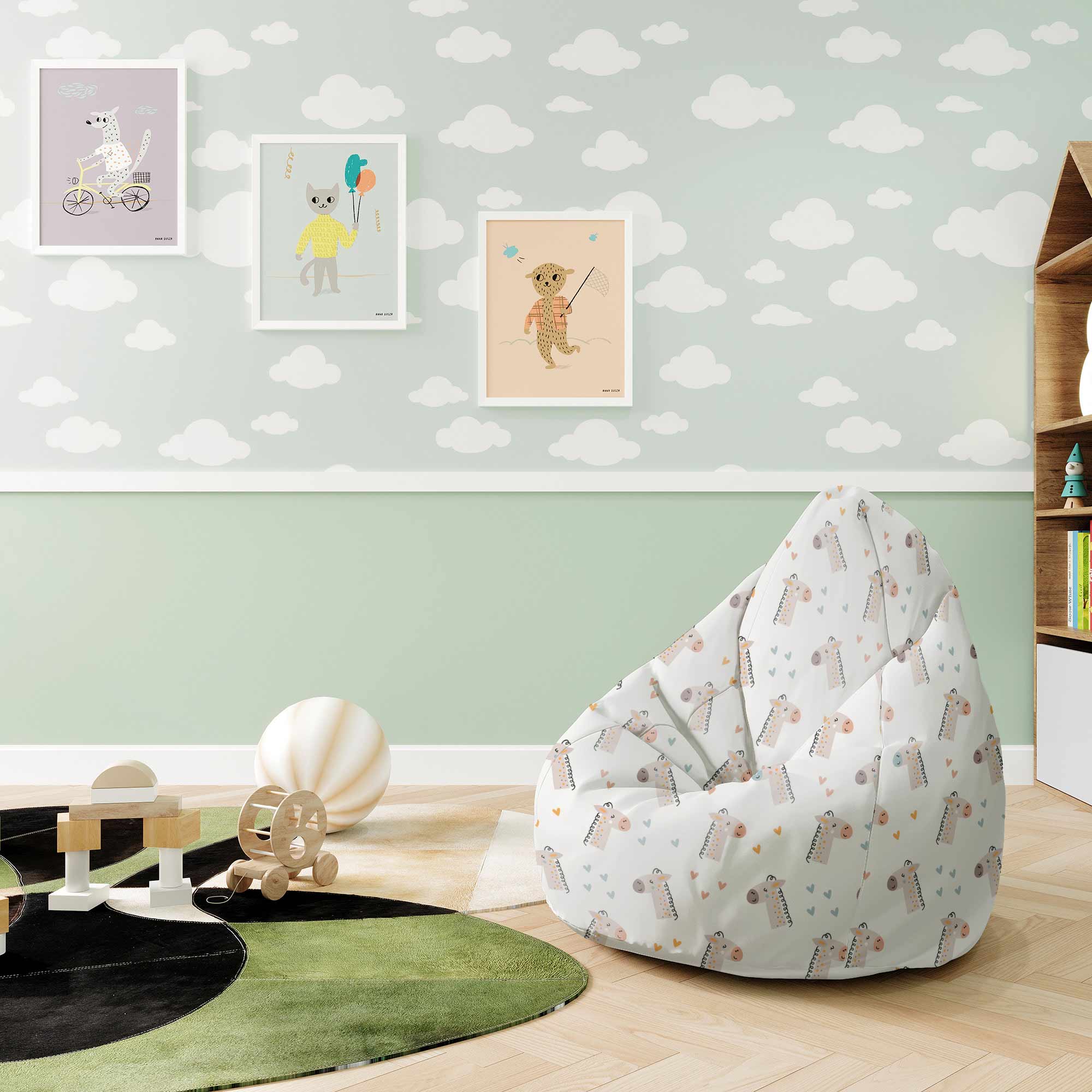 Puf Birnenform Niedliche Giraffe