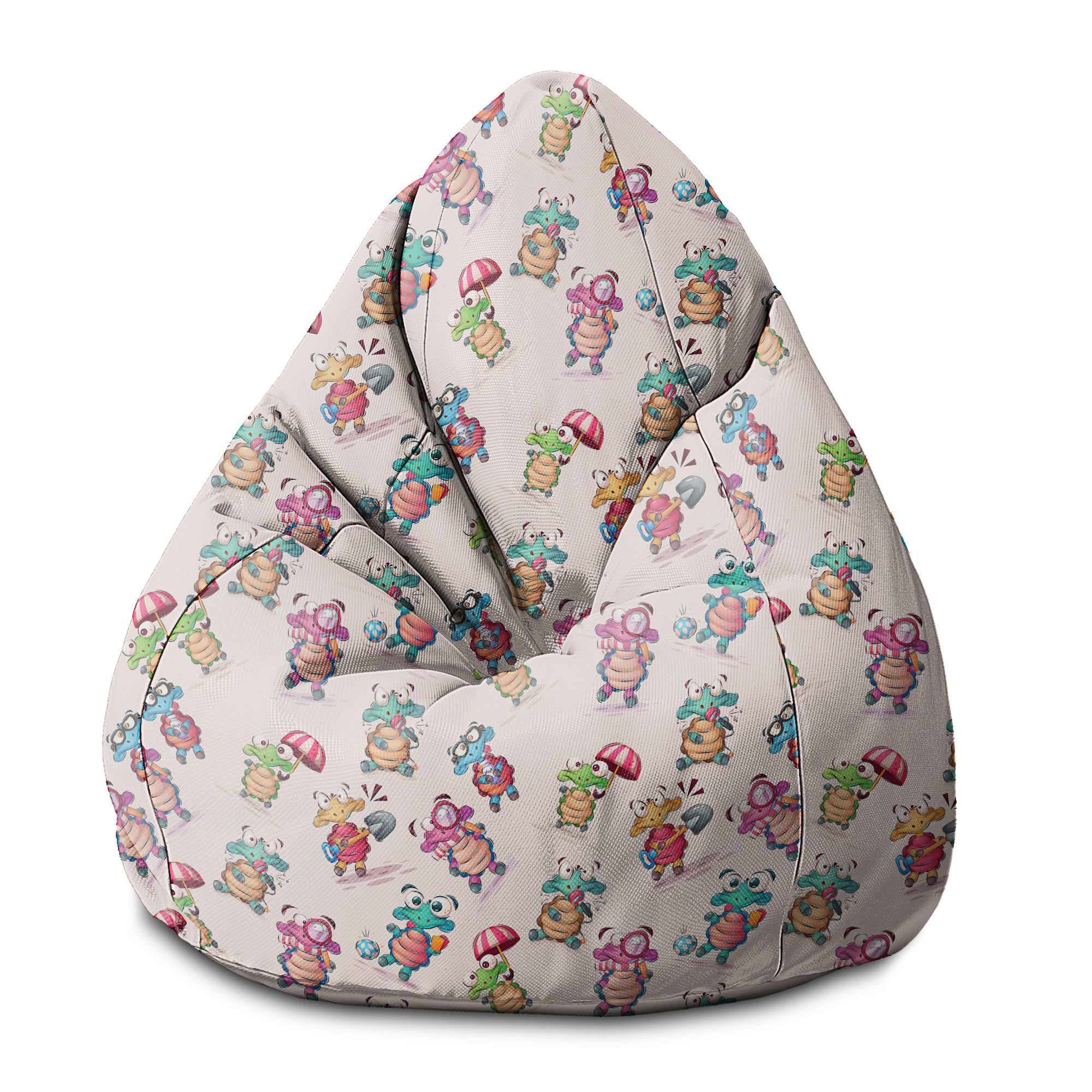 Puf Pearshape Funny Turtles-S-Velvet