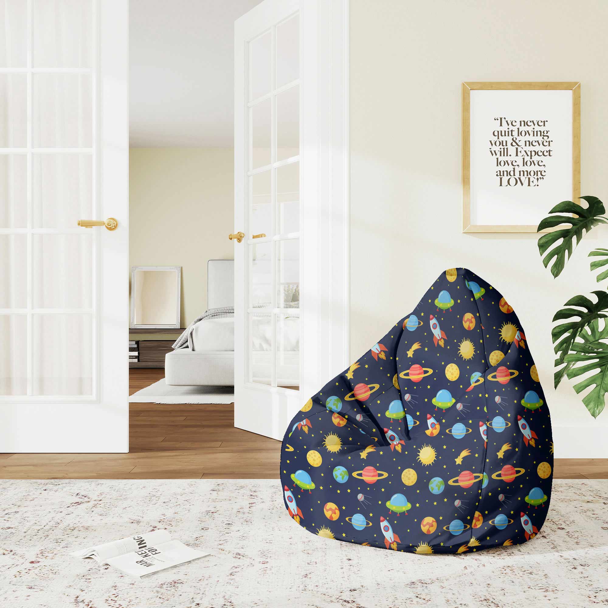 Puf Pearshape Galaxy Bag-M-Velvet