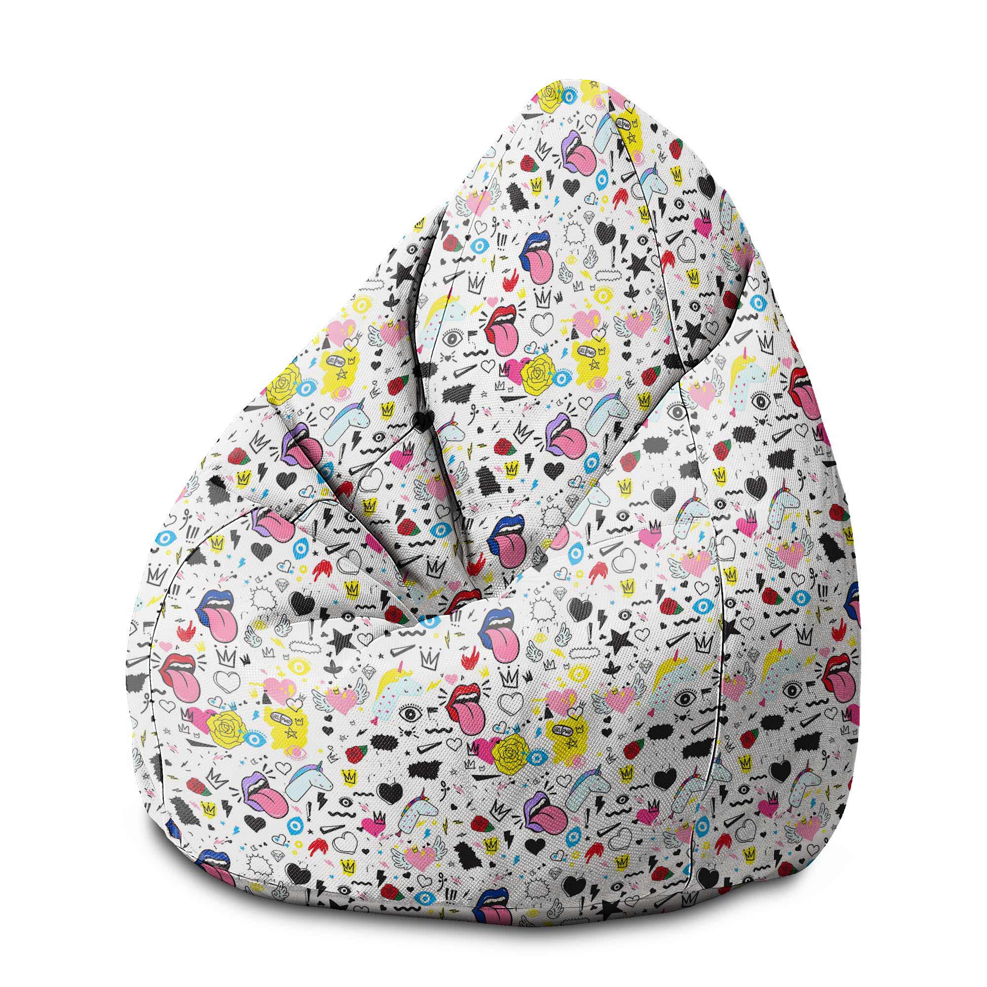 Puf Pearshape Girl Power-M-Oxford