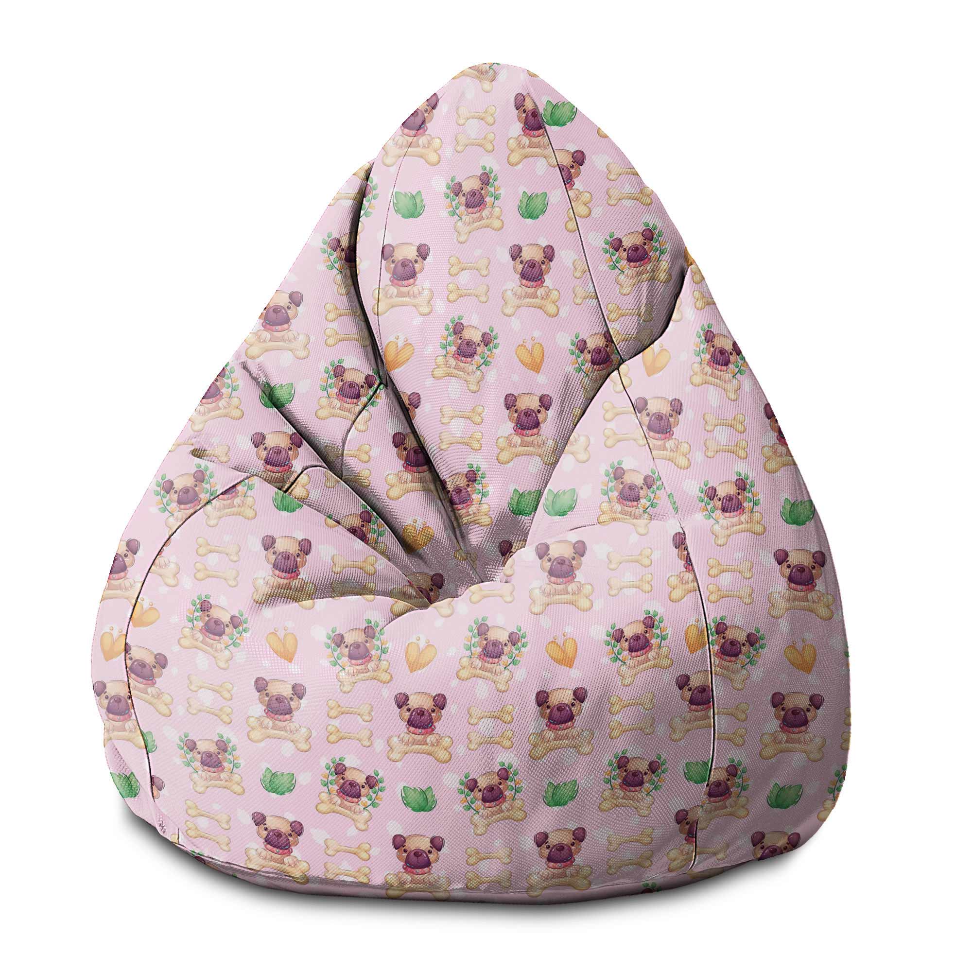 Pearshape Pouf Happy Small Dogs-S-Velvet