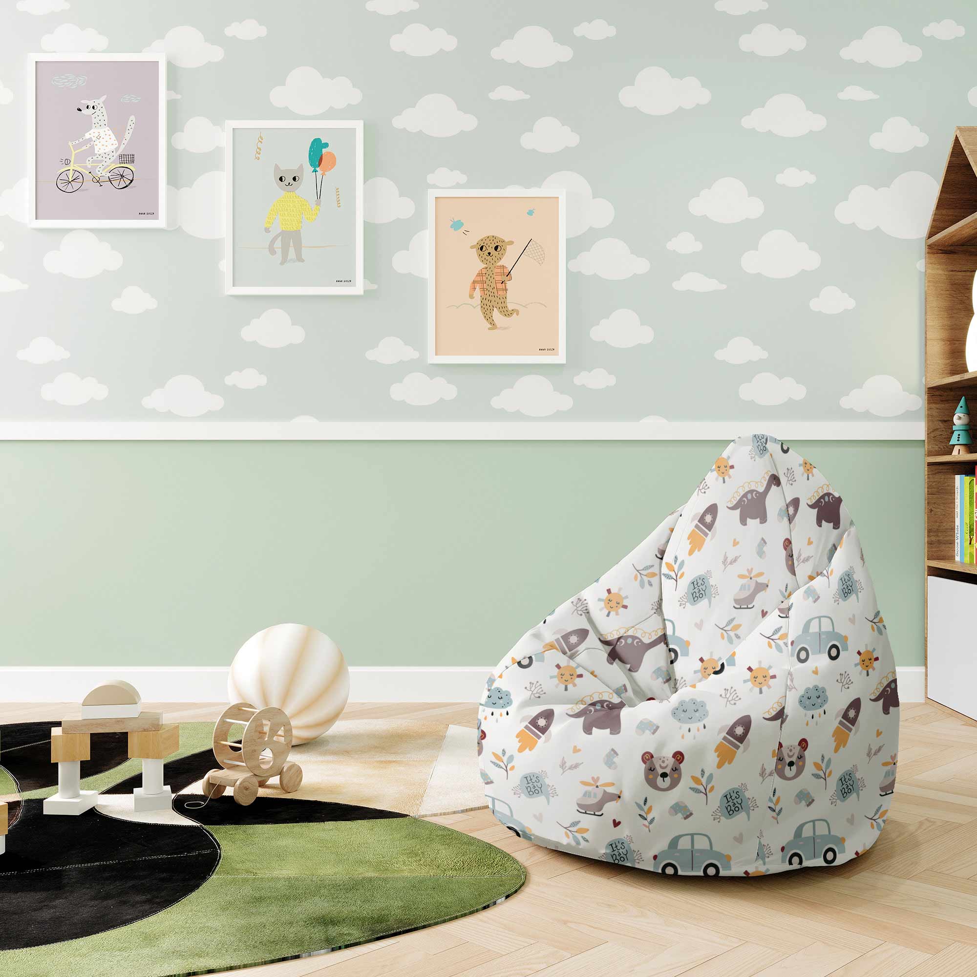 Puf Pearshape It's a Boy-S-Oxford