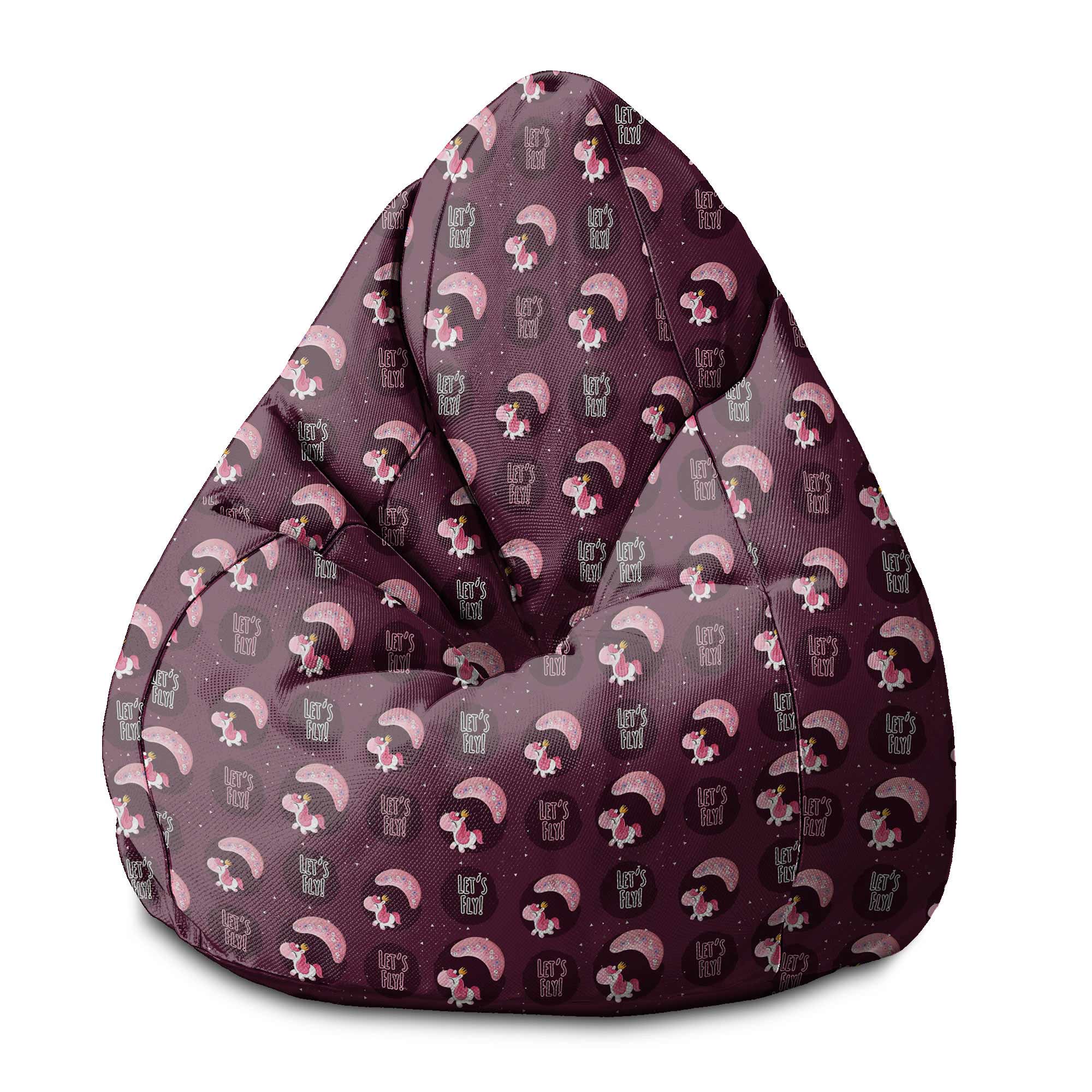 Pearshape Pouf Let's Fly-S-Velvet