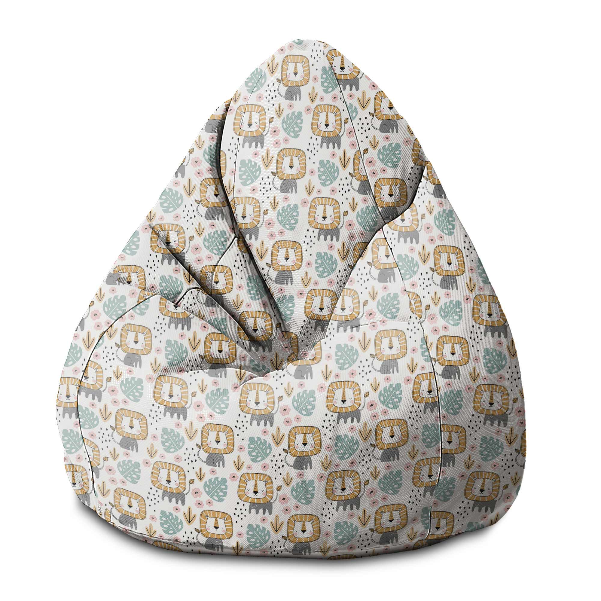 Pearshape Pouf Lion in the Jungle-S-Oxford