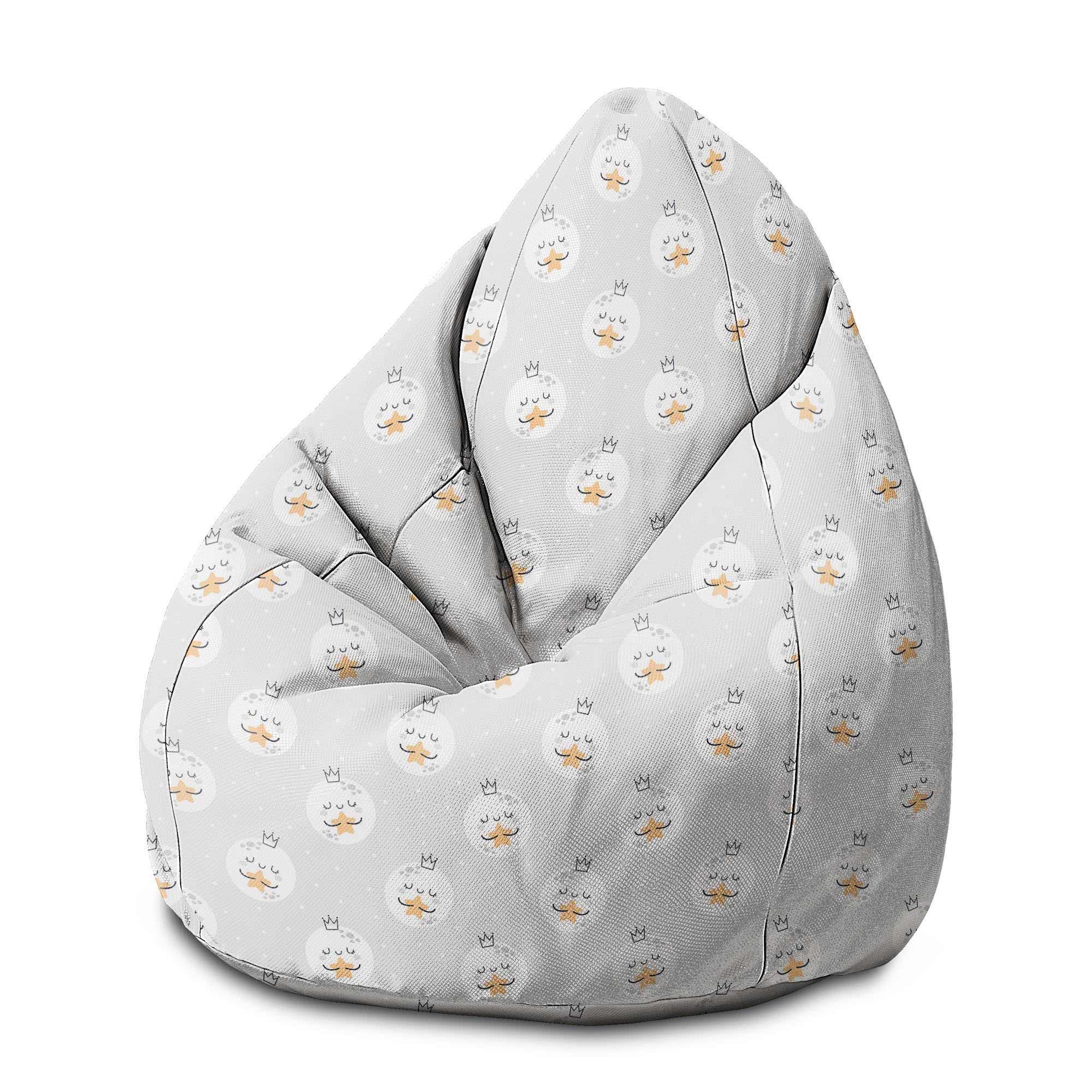 Pearshape Pouf Moon and Star-M-Oxford