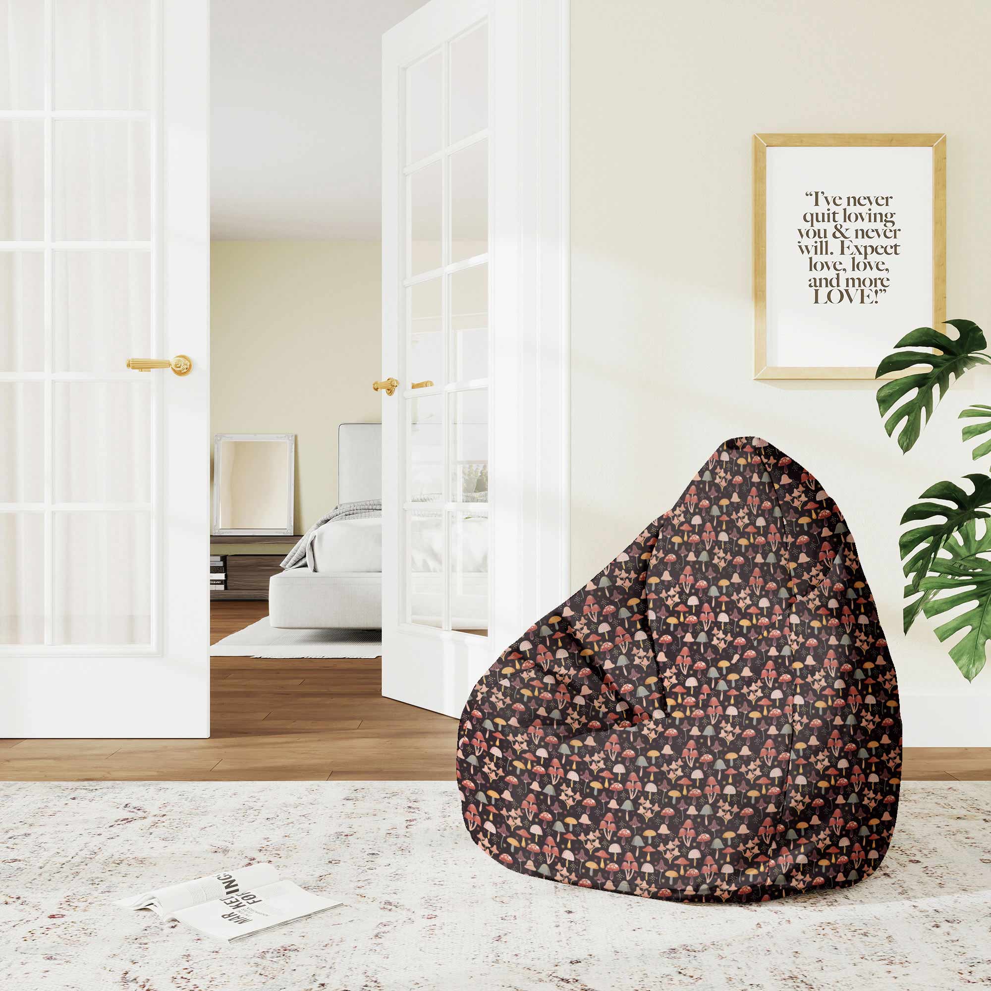 Pearshape Pouf More Mushroom-M-Velvet