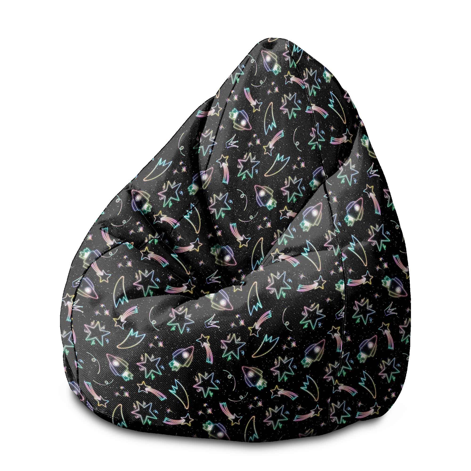 Pearshape Neon Galaxy-M Velvet Pouf